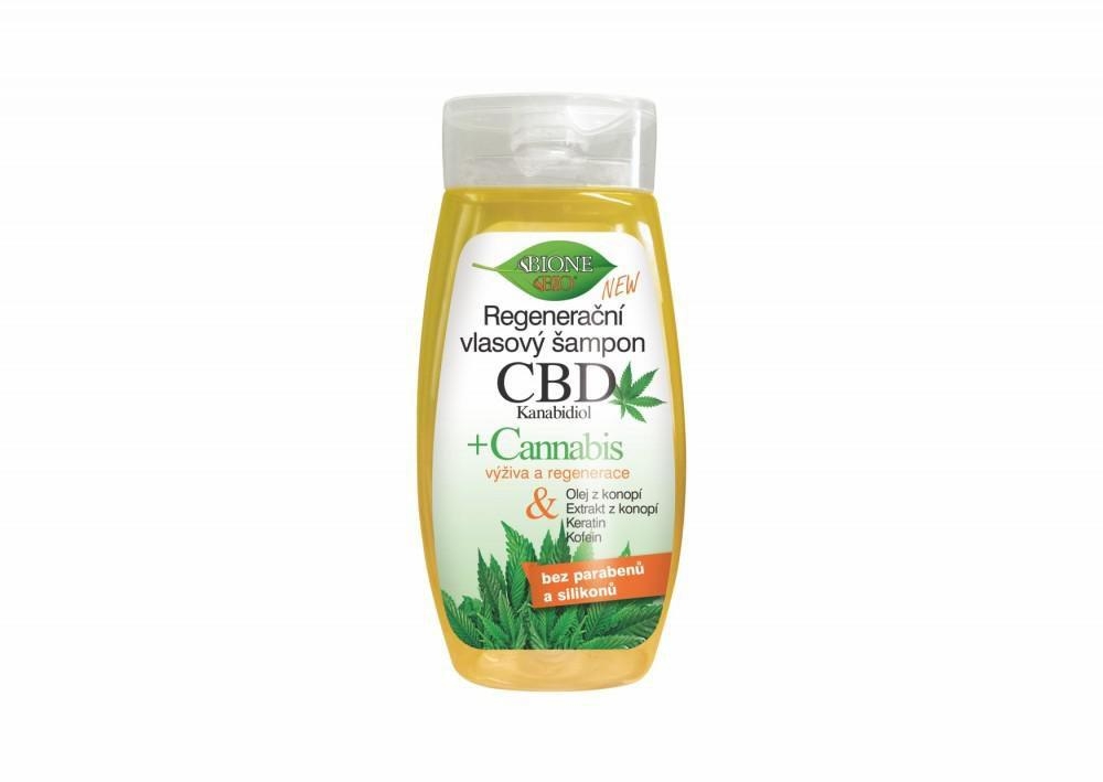 Drogerie a kosmetika - Bio CBD Kanabidiol regenerační výživný šampon 260ml