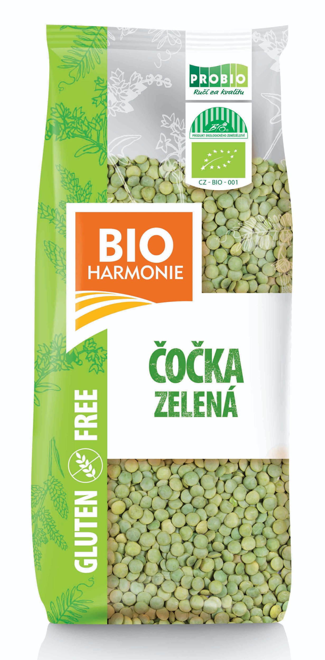 Trvanlivé potraviny - BIO Harmonie zelená čočka 500 g