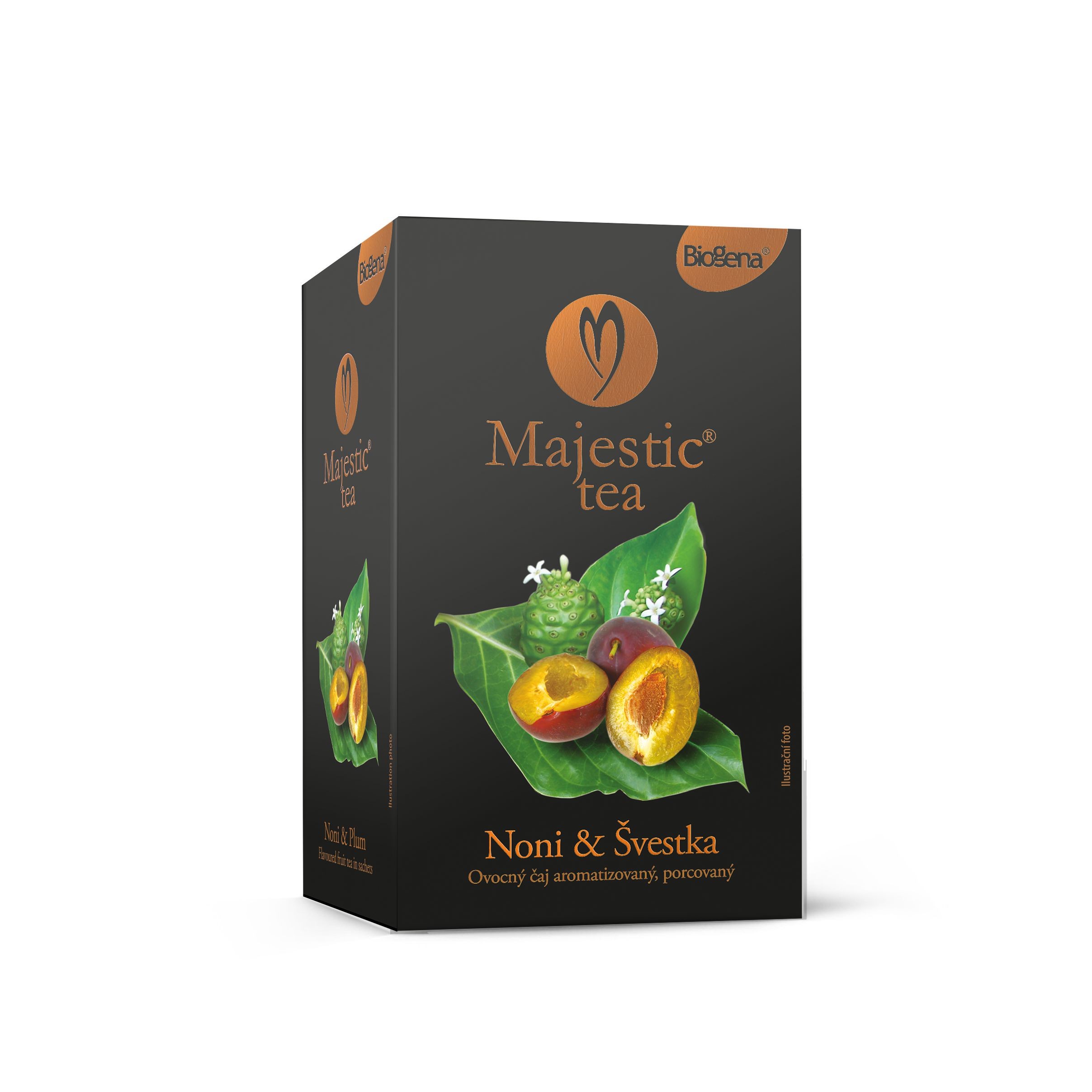 Nápoje - Biogena Majestic Tea Noni & švestka ovocný čaj porcovaný 20x2,5 g