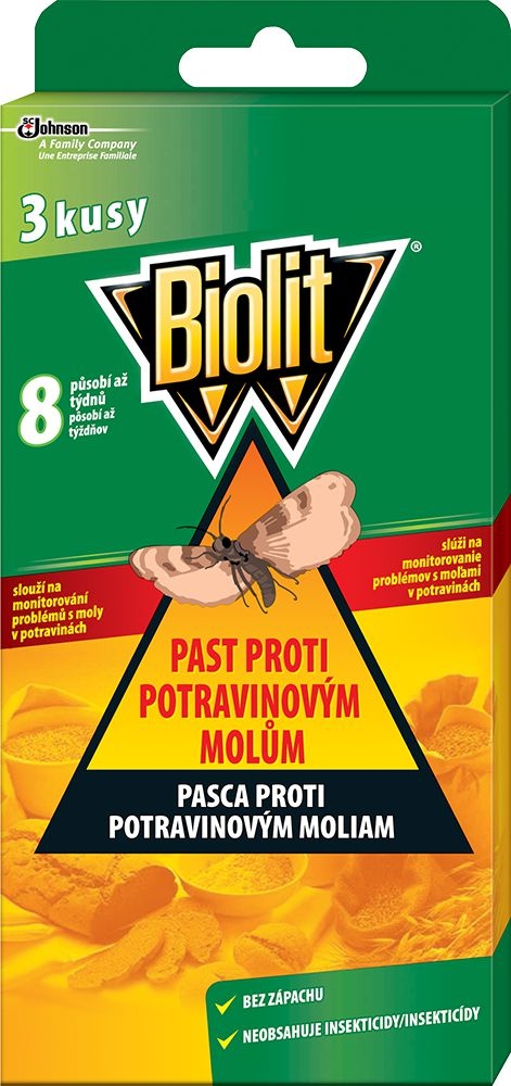 Domácnost a Zahrada - Biolit Past proti potravinovým molům 3 ks