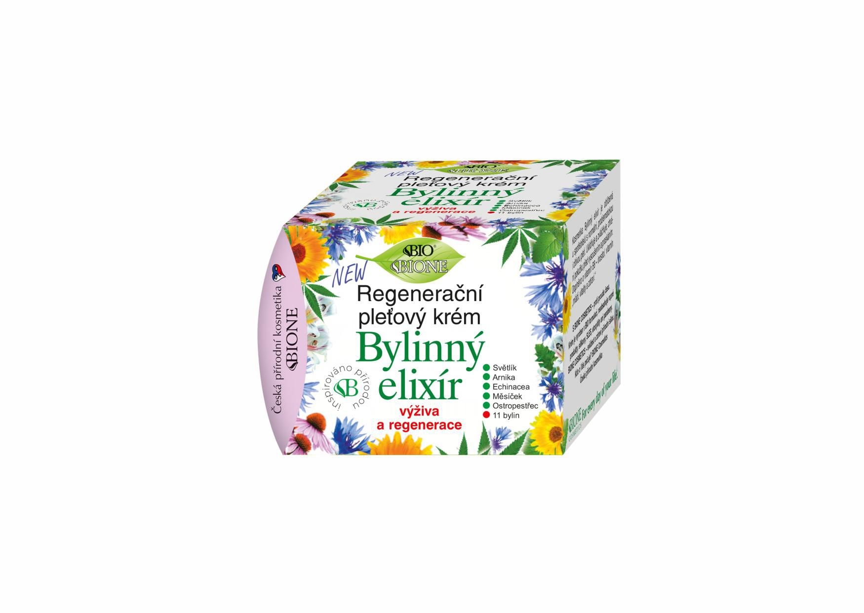 Drogerie a kosmetika - Bione Bio Bylinný Elixír  regenerační pleťový krém