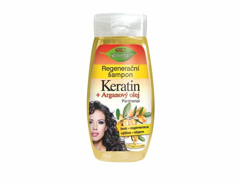 Drogerie a kosmetika - BIOne BIO Cosmetics Regenerační šampon Keratin + Arganový olej 260ml