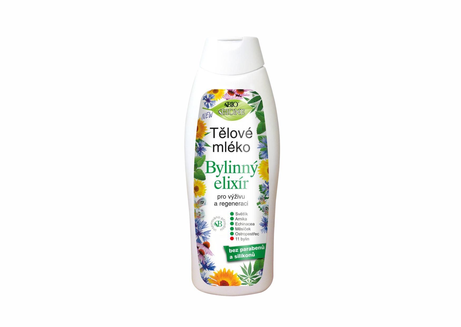 Drogerie a kosmetika - Bione Bylinný Elixír tělové mléko 500ml