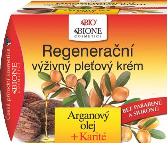 Drogerie a kosmetika - BIOne Cosmetics BIO Arganový olej + karité regenerační výživný pleťový krém 51 ml