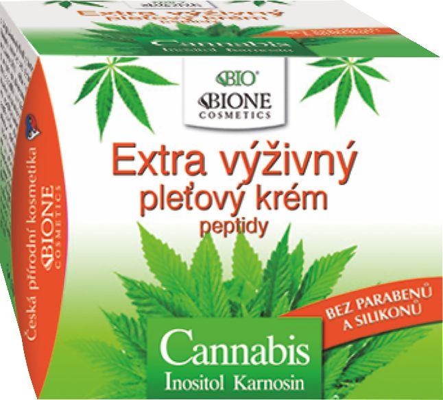 Drogerie a kosmetika - BIOne Cosmetics BIO Cannabis inositol karnosin extra výživný pleťový krém peptidy 51 ml