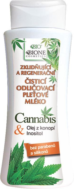 Drogerie a kosmetika - BIOne Cosmetics BIO Cannabis zvláčňující čisticí odličovací pleťové mléko 255 ml