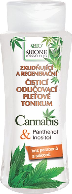 Drogerie a kosmetika - BIOne Cosmetics BIO Cannabis zvláčňující čisticí odličovací pleťové tonikum 255 ml