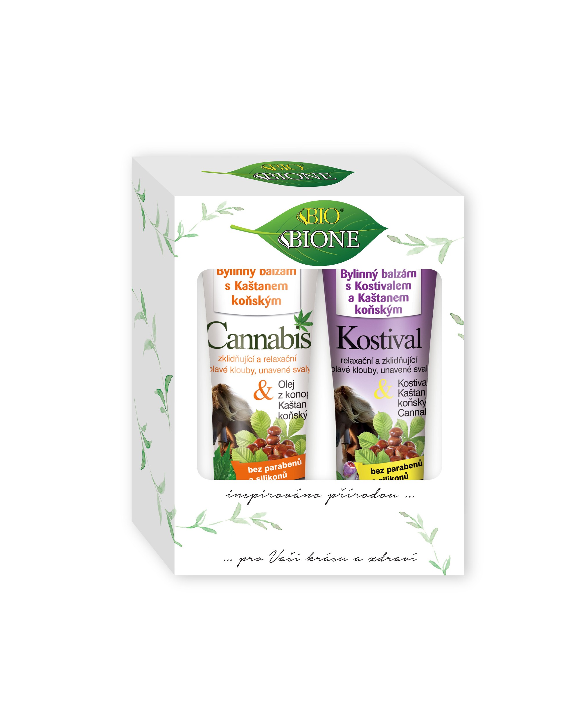 Bione Cosmetics Cannabis Bylinný balzám Kostival + Bylinný balzám Cannabis