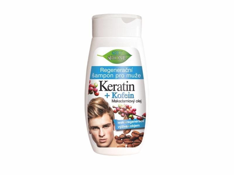 Drogerie a kosmetika - Bione Cosmetics Regenerační šampon pro muže Keratin + Kofein 260ml