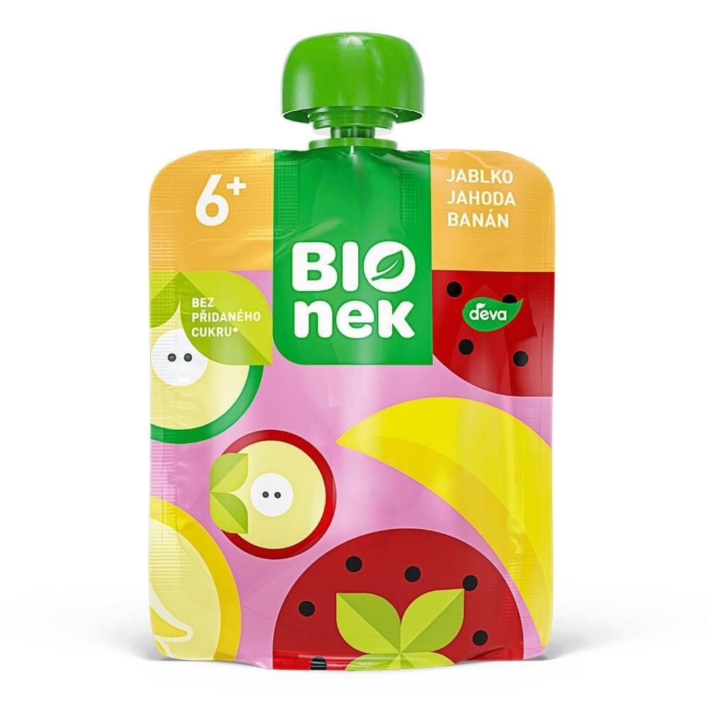 Zdravý svět - Bionek Jablko, jahoda, banán 90 g