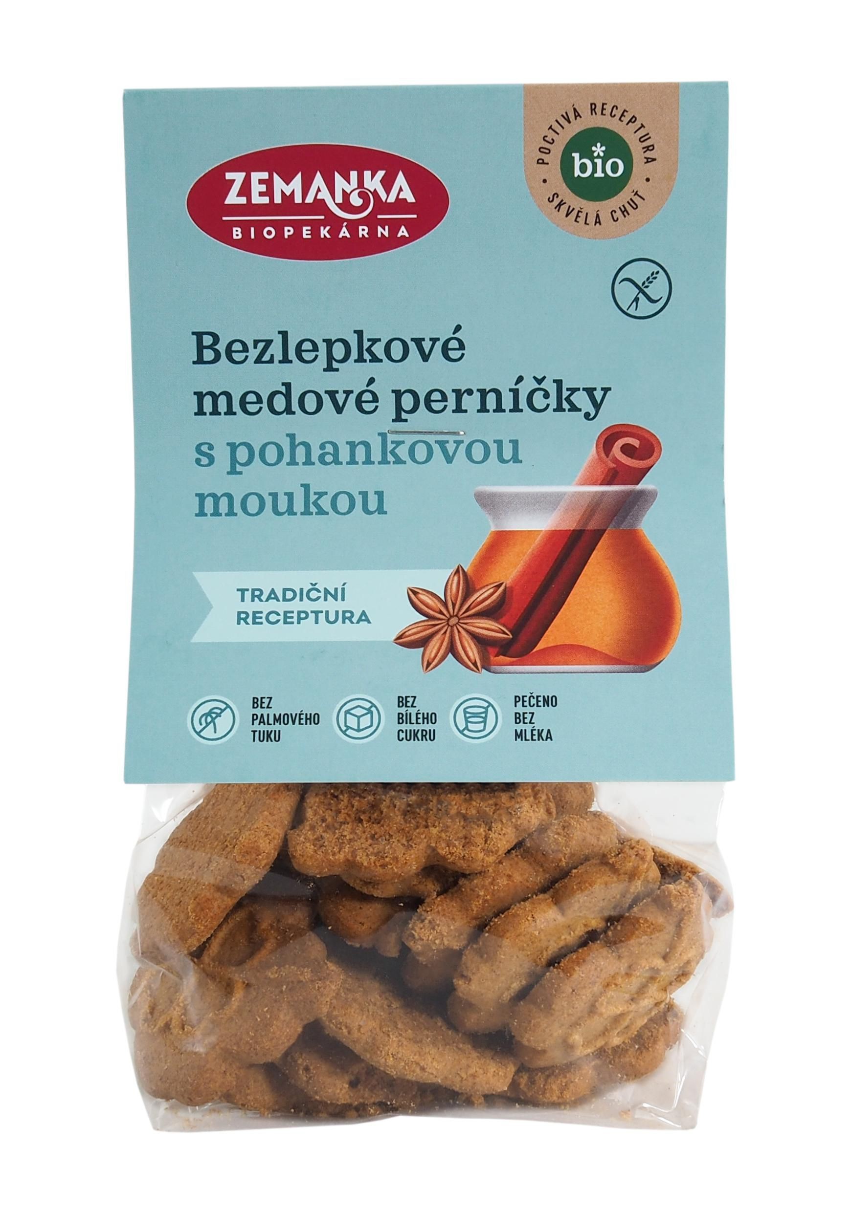 Zdravý svět - Biopekárna Zemanka Bezlepkové pohankové bio perníčky 100 g