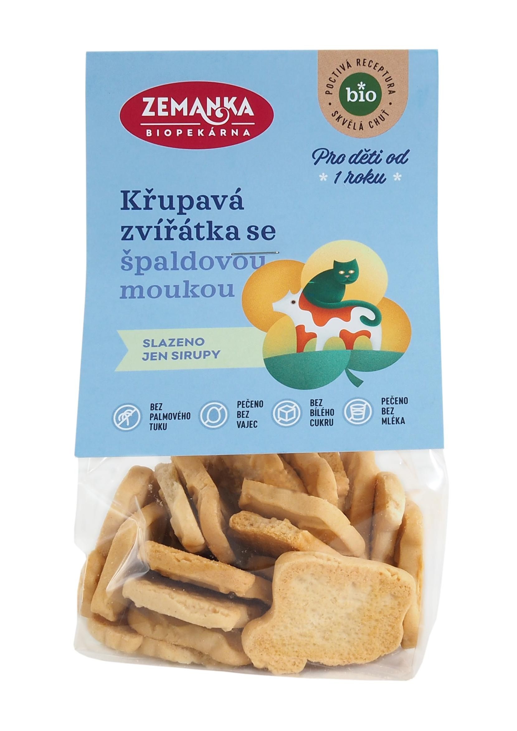 Zdravý svět - Biopekárna Zemanka Špaldová bio zvířátka 100g