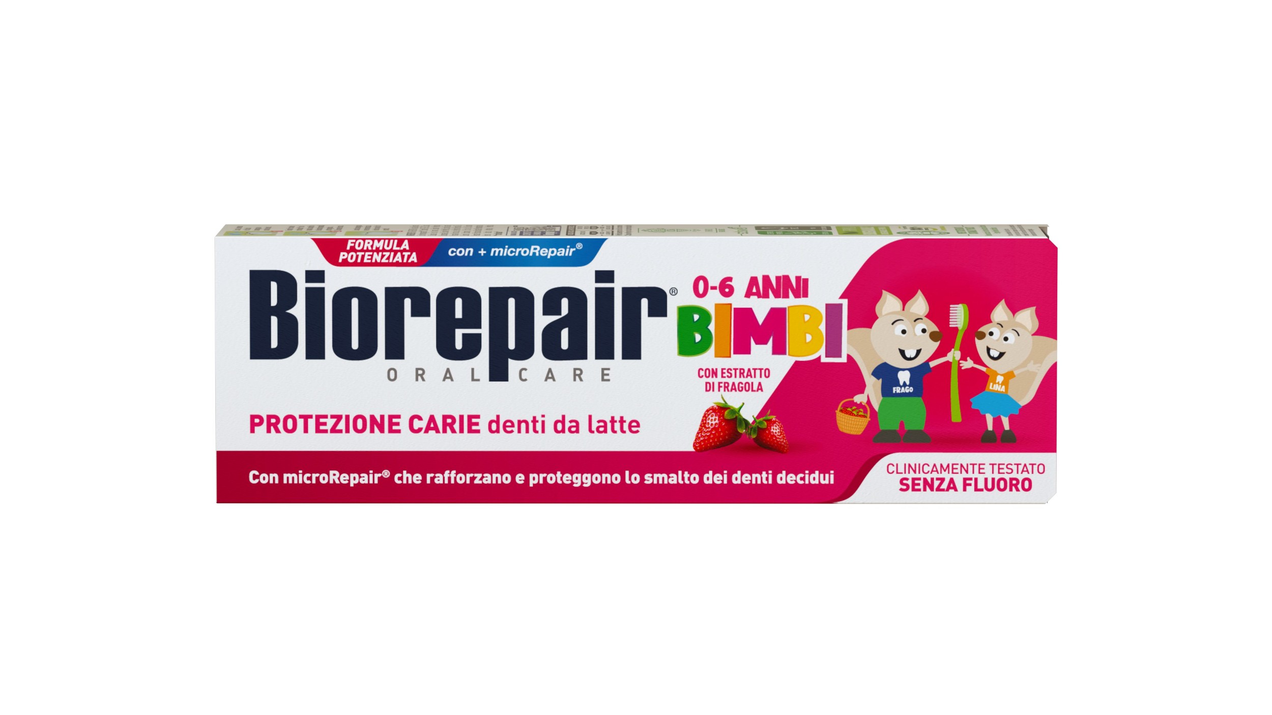 Drogerie a kosmetika - Biorepair Zubní pasta Kids 0-6 jahoda 50 ml