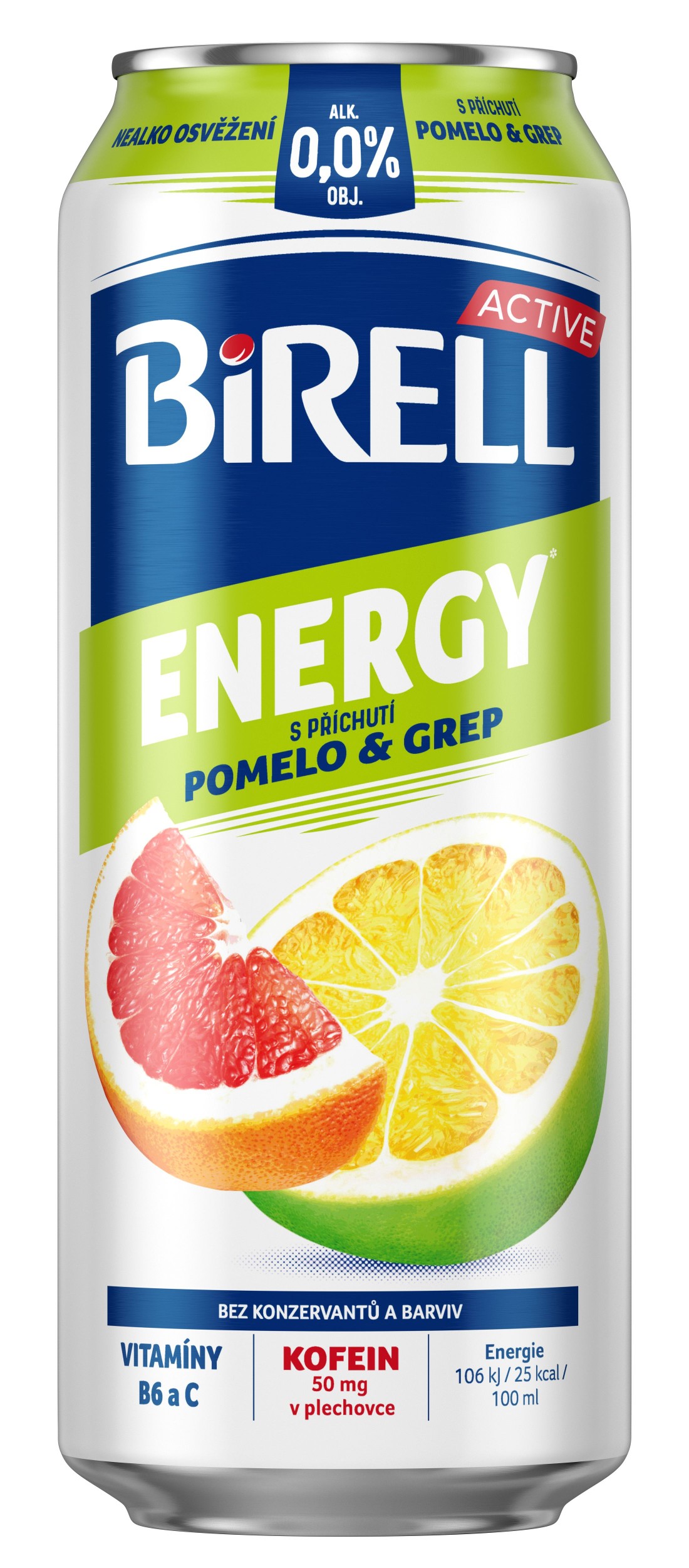 Nápoje - Birell  Energy Pomelo a Grep 0,5l