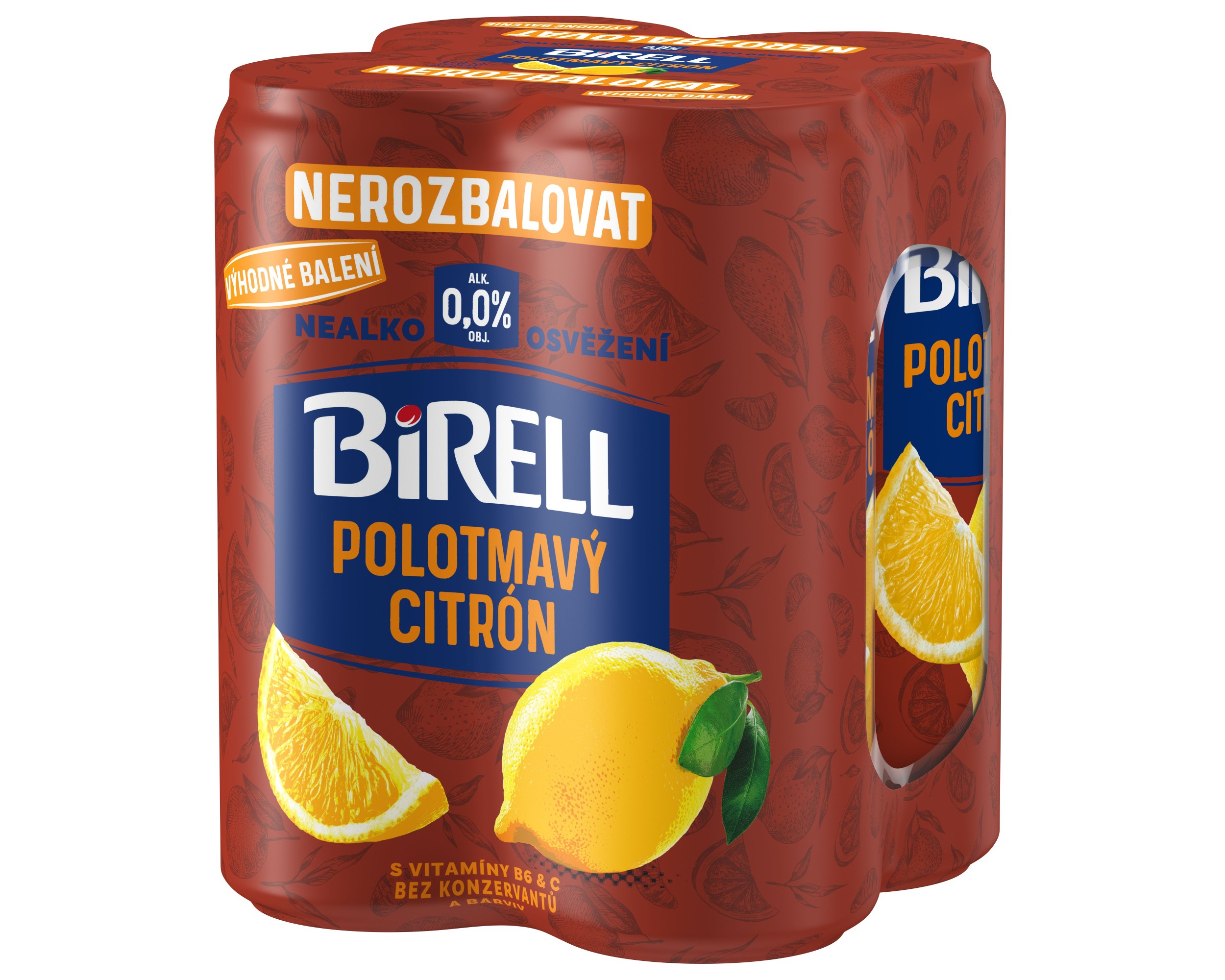 Birell Polotmavý Citrón 4 x 0,33 l-0
