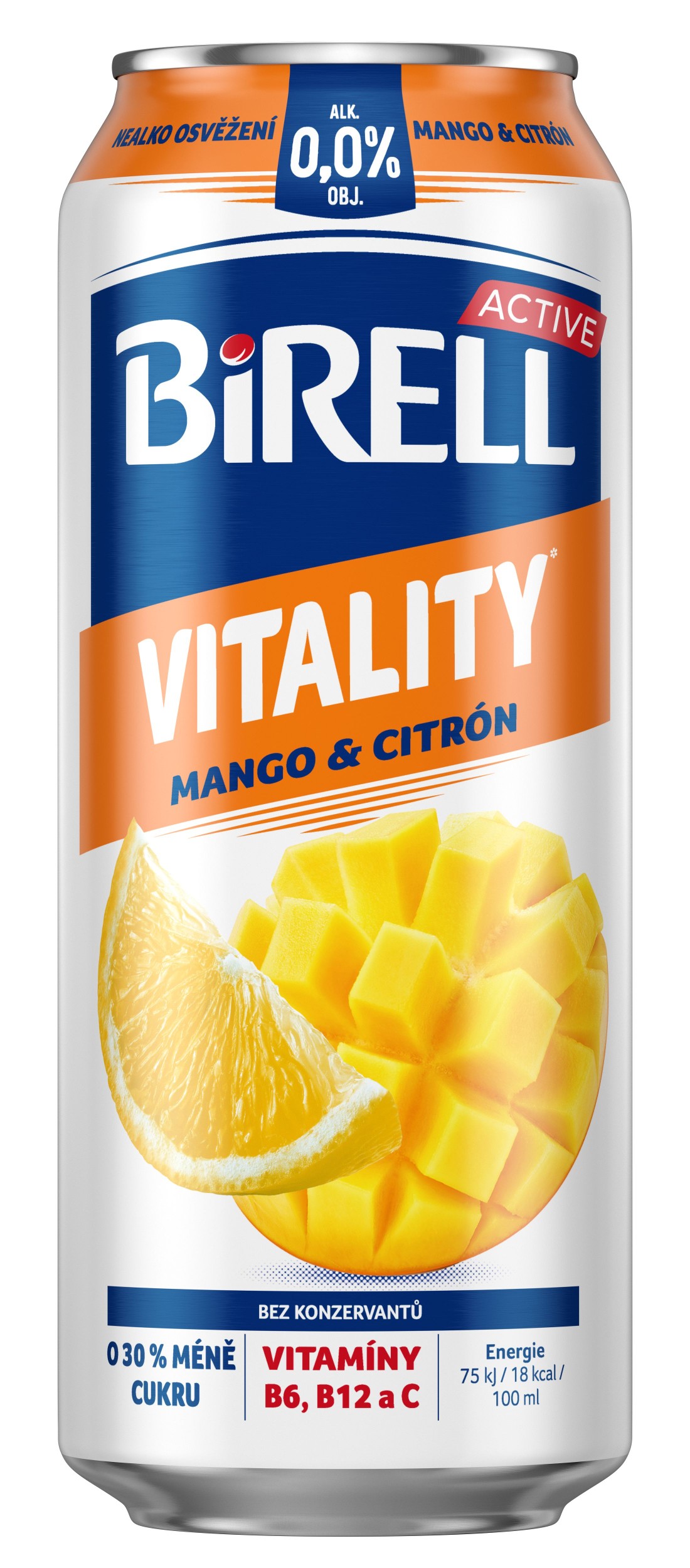 Nápoje - Birell Vitality Mango & Citrón 0,5l