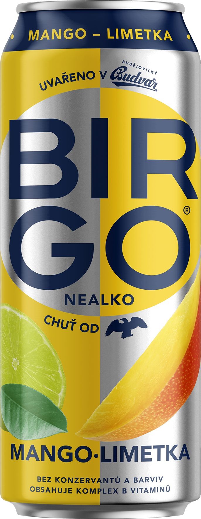 Nápoje - Birgo mango & limetka 0,5 l plech