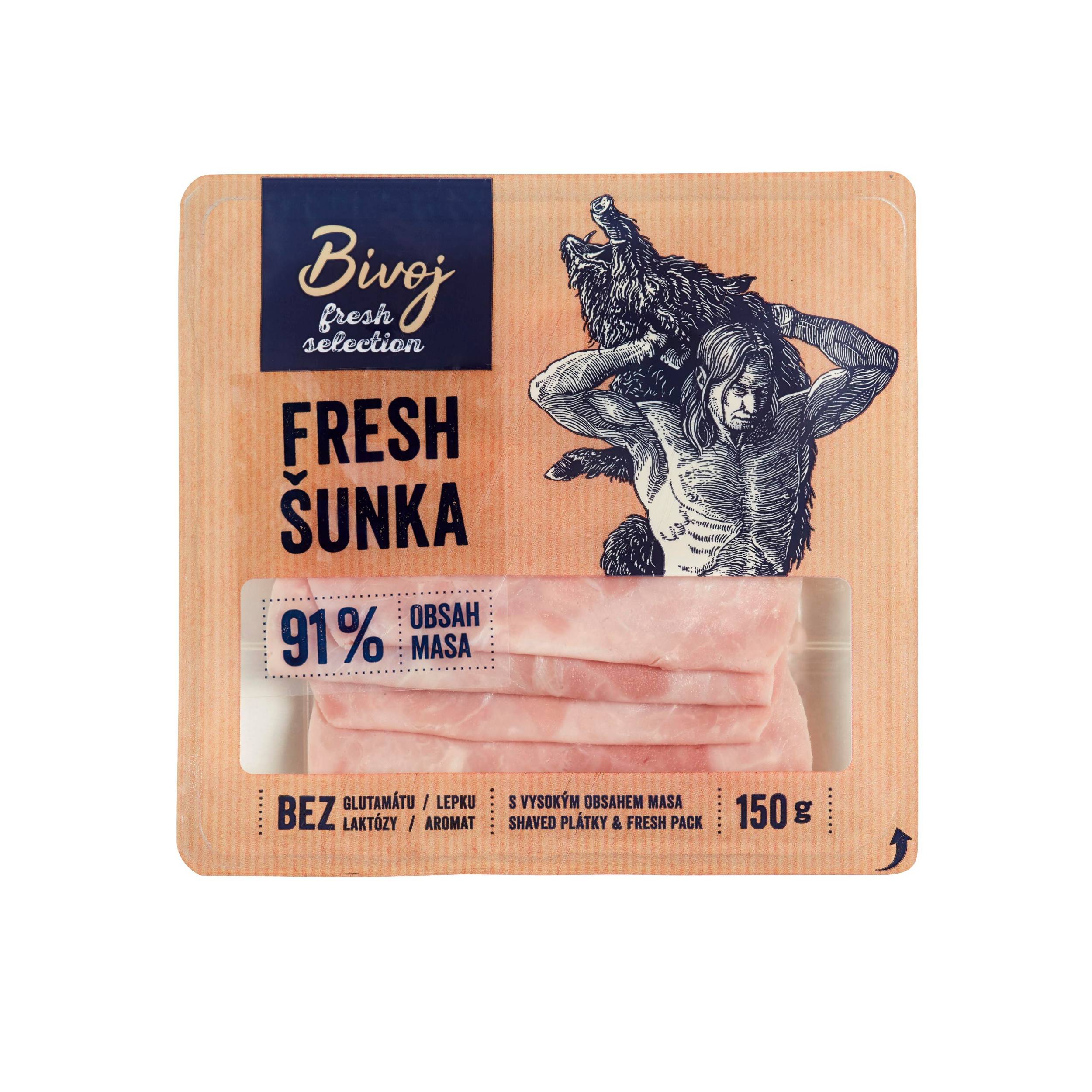 Uzeniny a lahůdky - Bivoj FRESH šunka 150 g