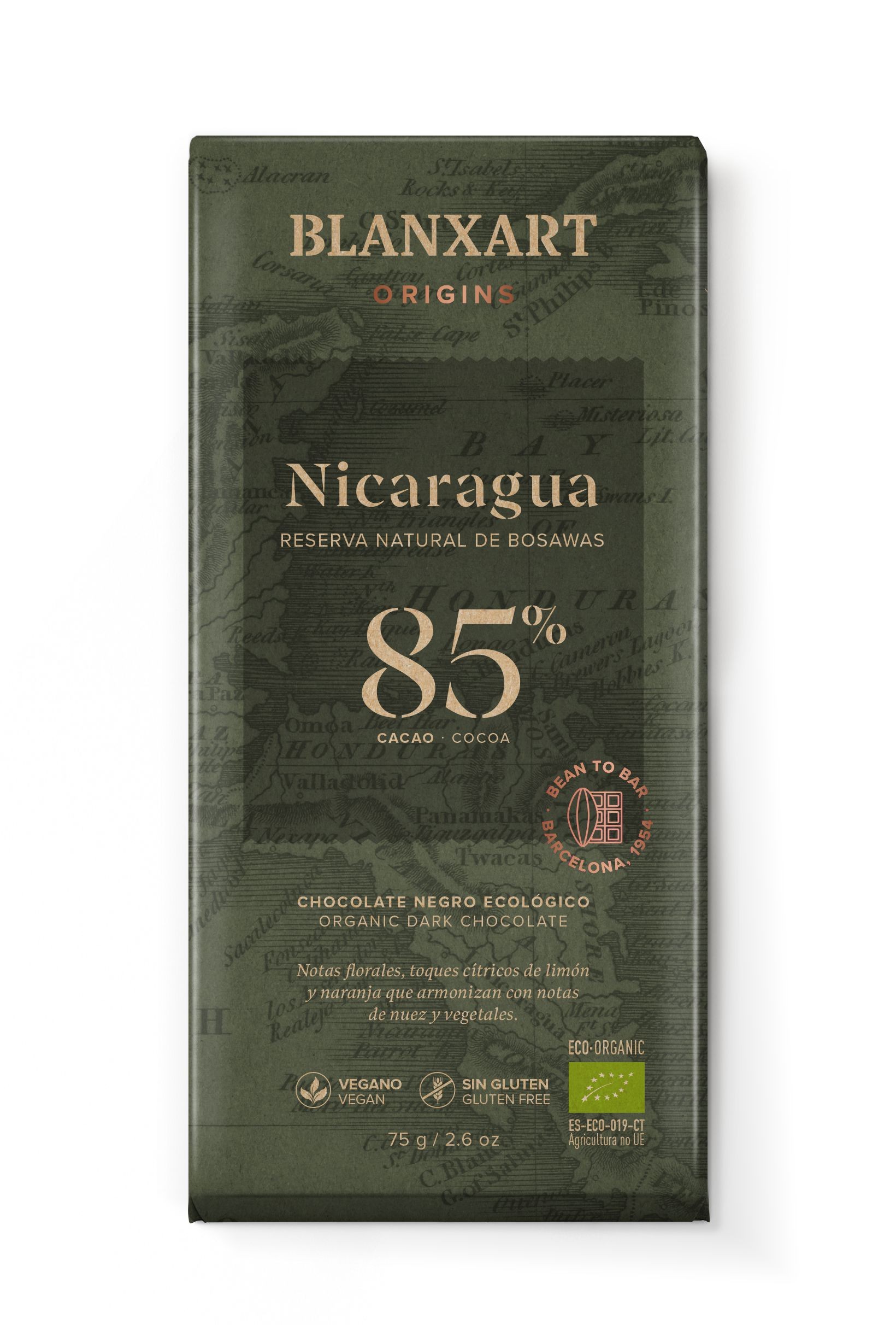 Trvanlivé potraviny - Blanxart Nicaragua 85% hořká čok. 75g