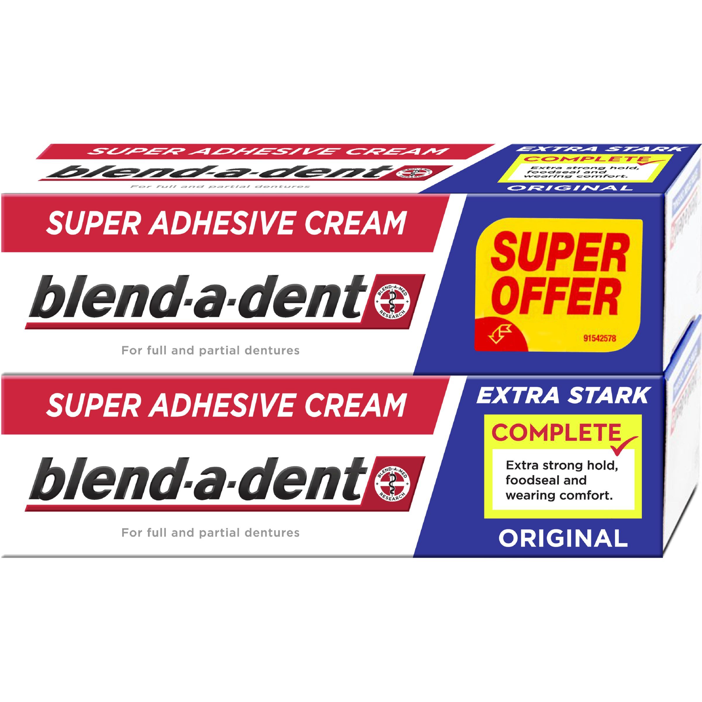Drogerie a kosmetika - Blend-a-dent Complete Fixační krém na zubní náhradu 2 x 47 g