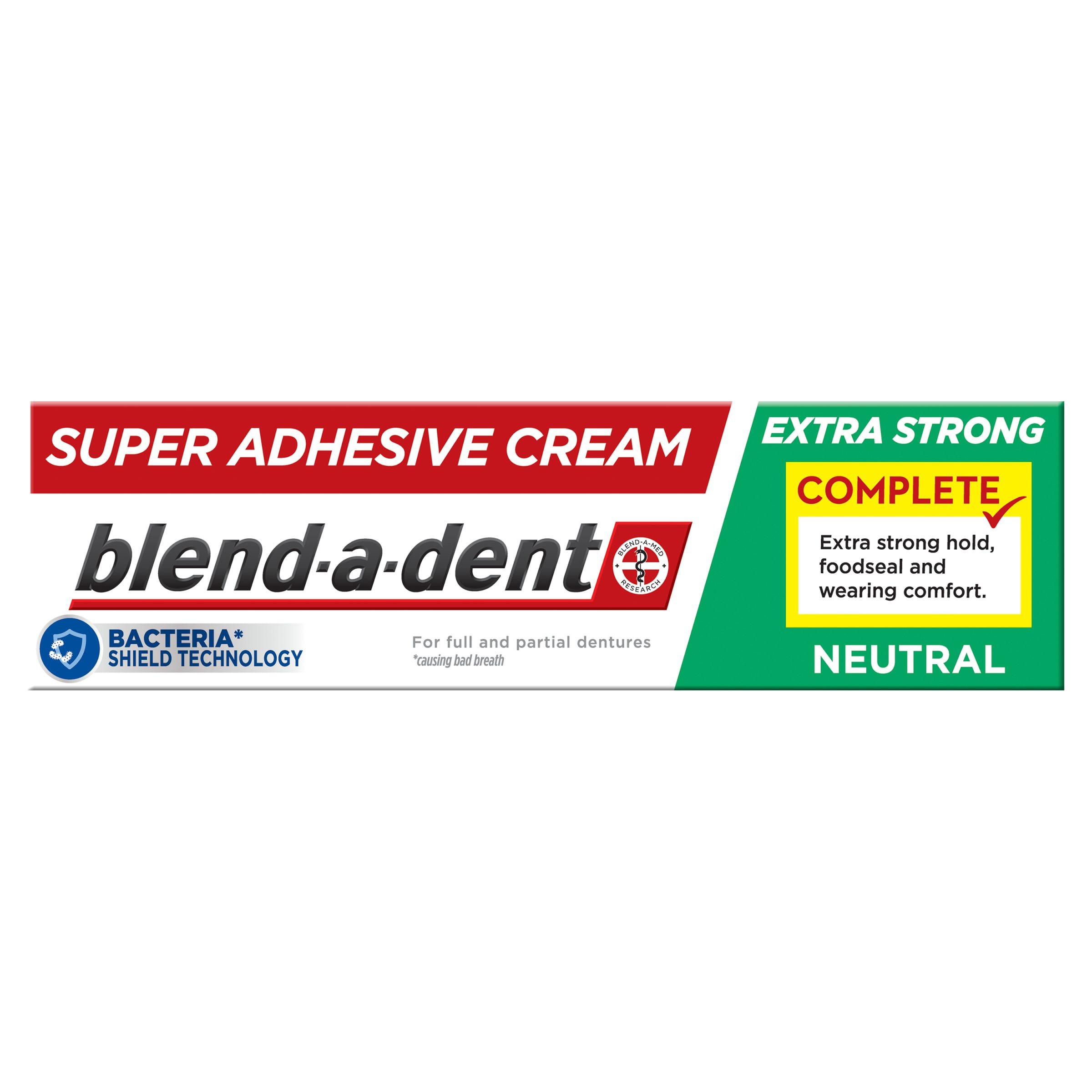 Drogerie a kosmetika - Blend-a-dent Complete Neutral Fixační krém na zubní náhradu 47 g