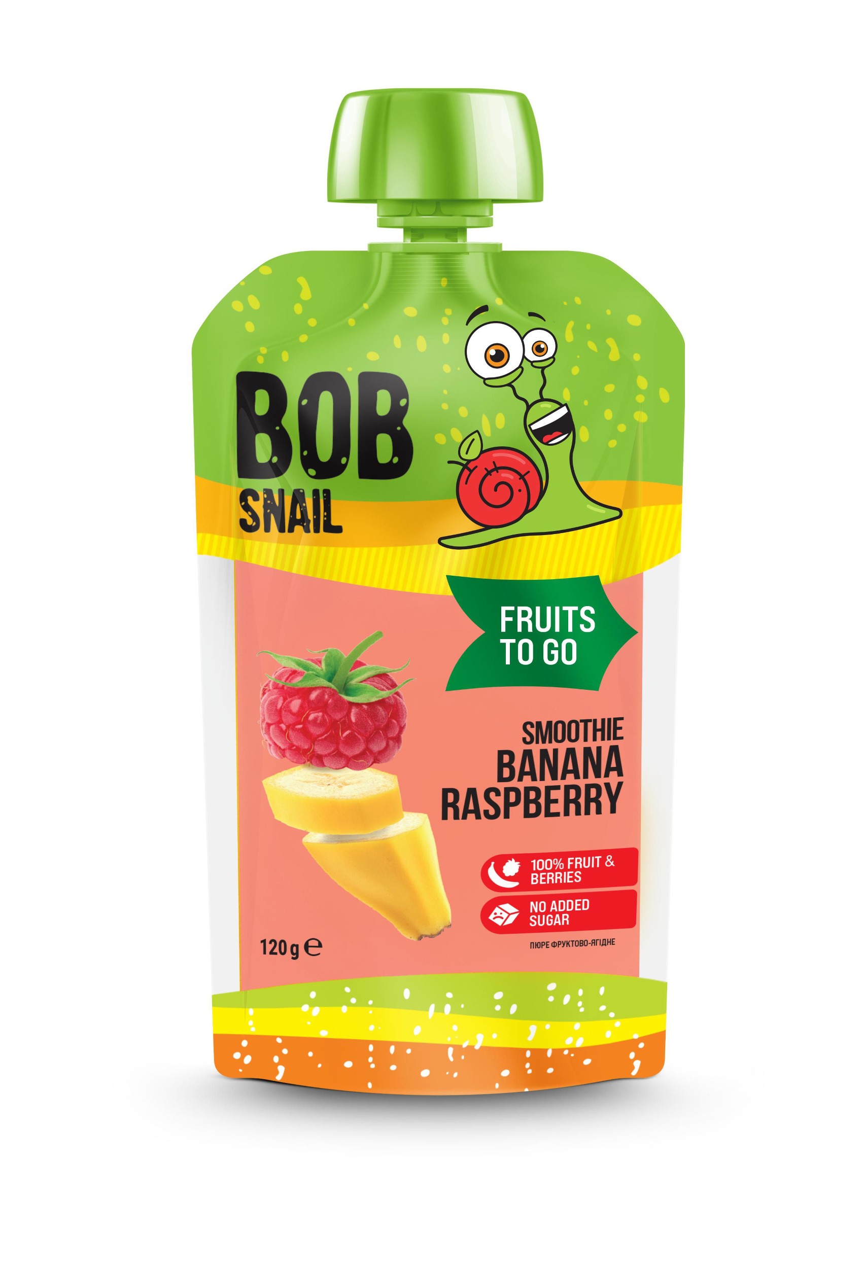 Bob Snail Smoothie banán-malina 120g