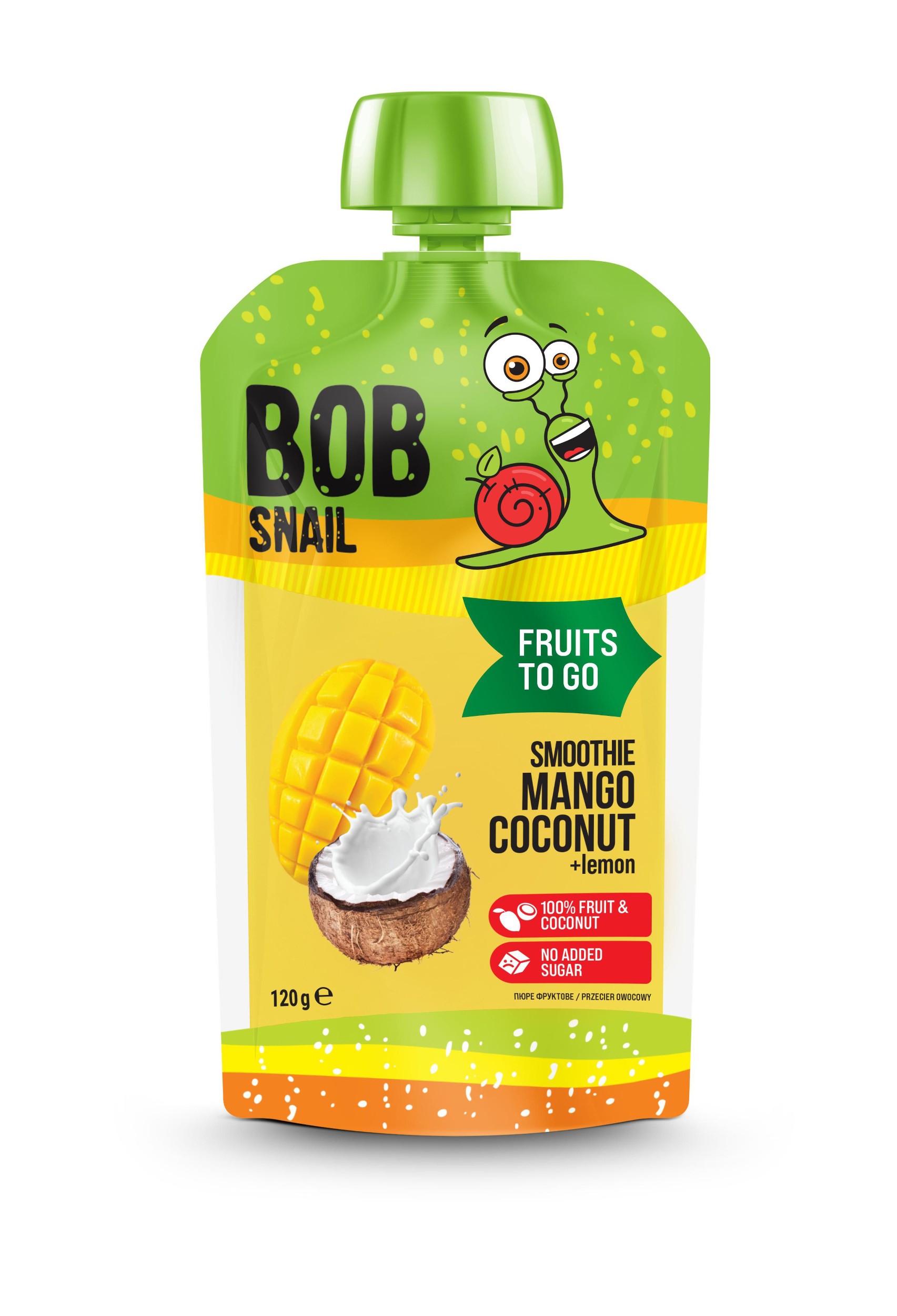 Svět dětí - Bob Snail Smoothie mango-kokos 120g