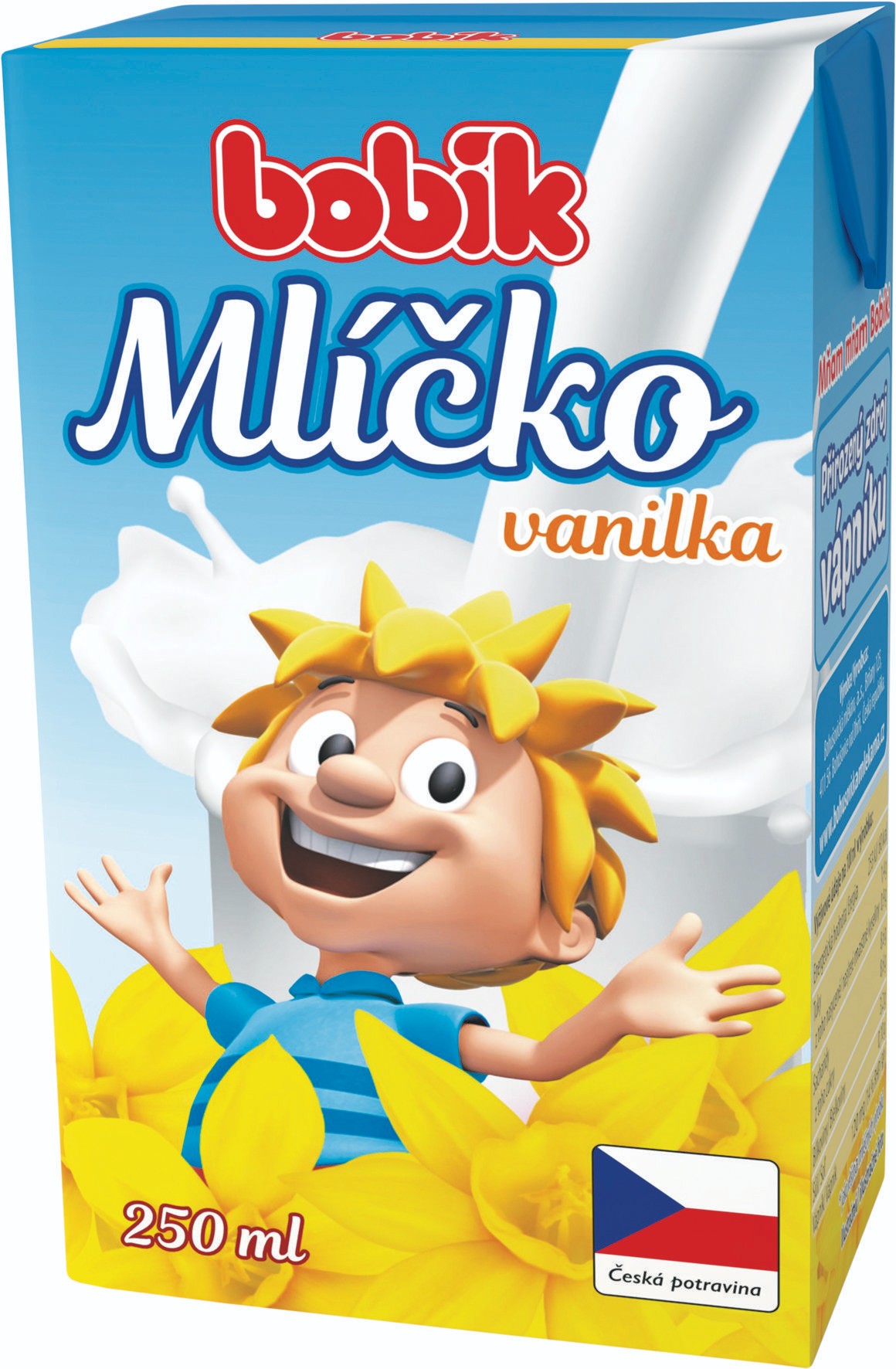 Mléčné a chlazené - Bobík Mlíčko s příchutí vanilka 250 ml