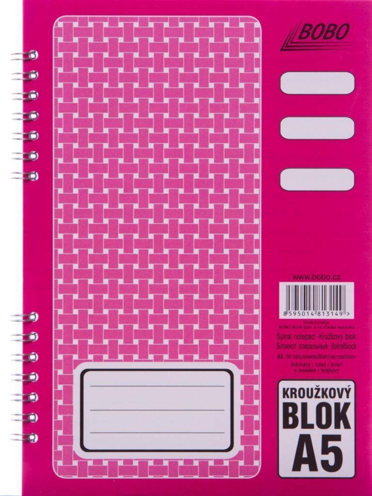 Domácnost a Zahrada - Bobo Kroužkový blok A5 linkovaný