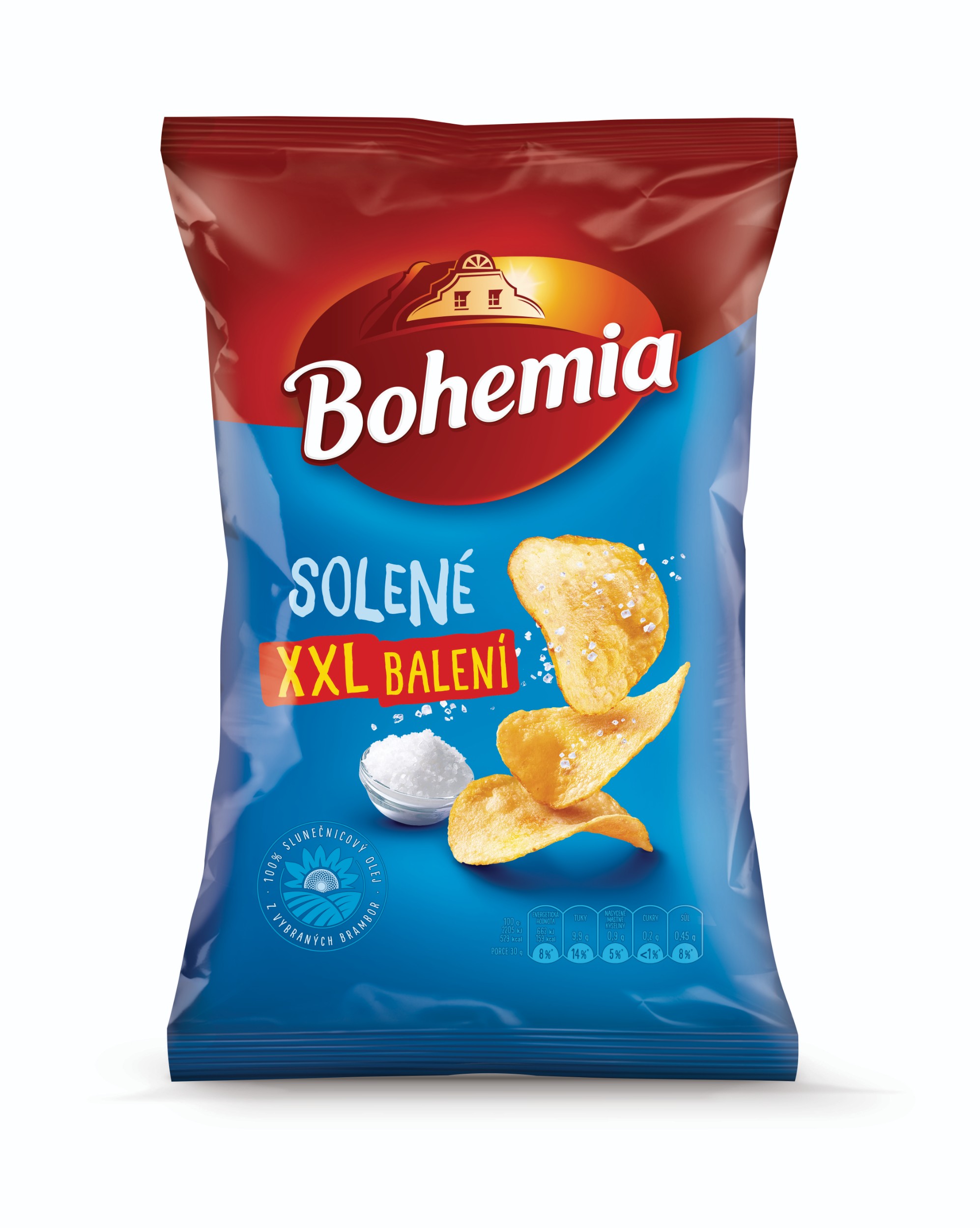 Trvanlivé potraviny - Bohemia Chips solené 250g