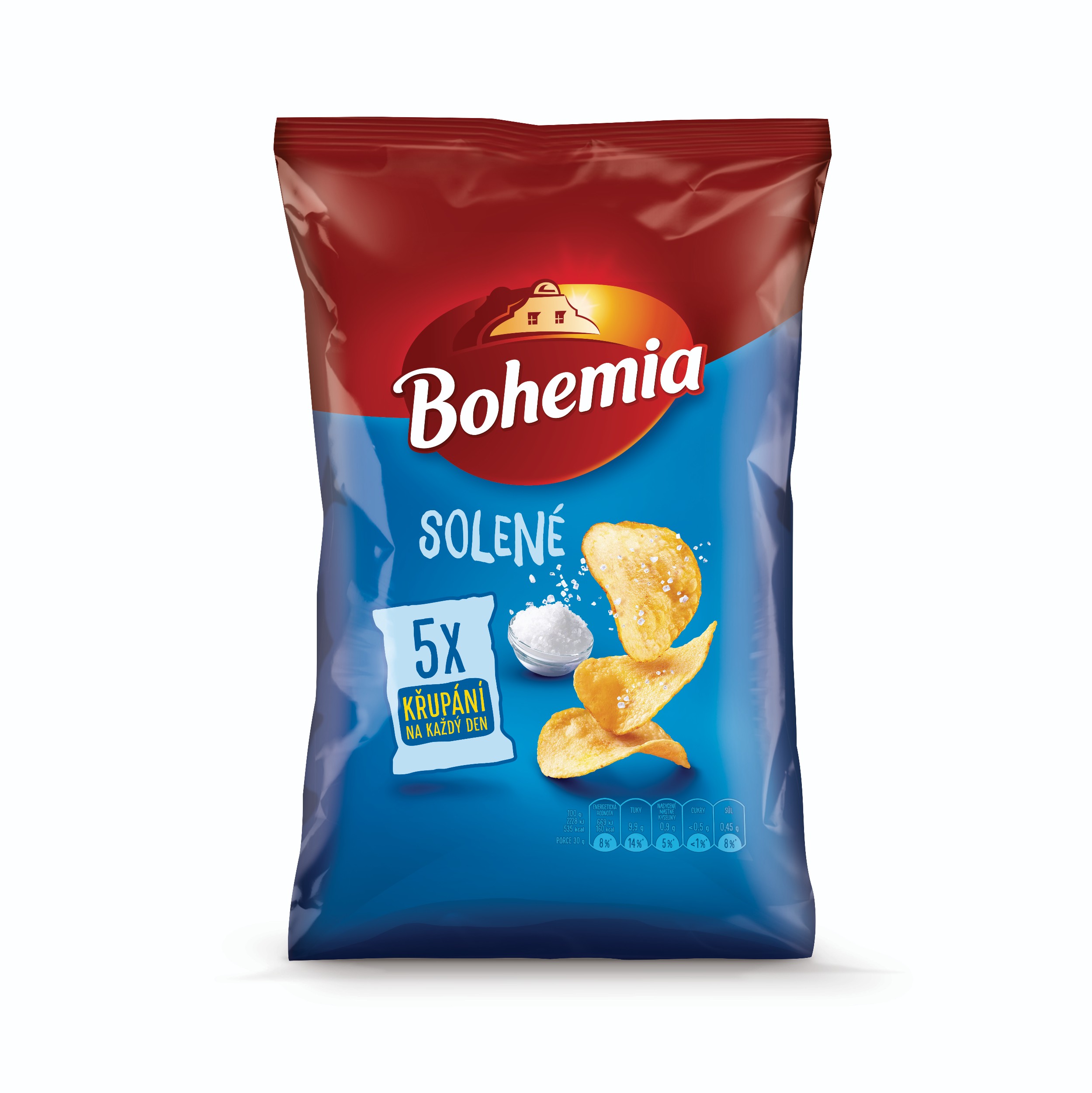 Trvanlivé potraviny - Bohemia Chips solené Multipack 125g