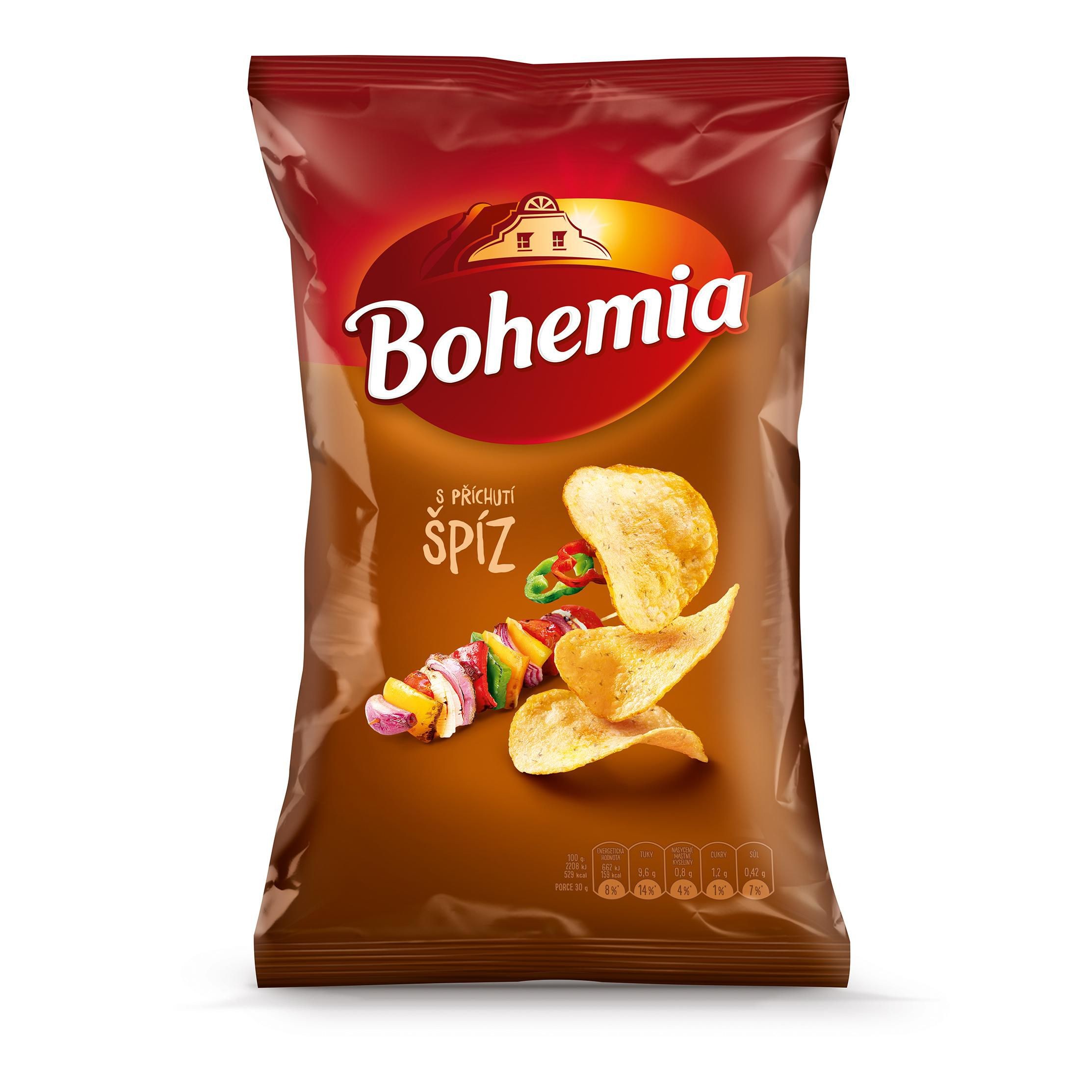 Trvanlivé potraviny - Bohemia Chips špíz 130g