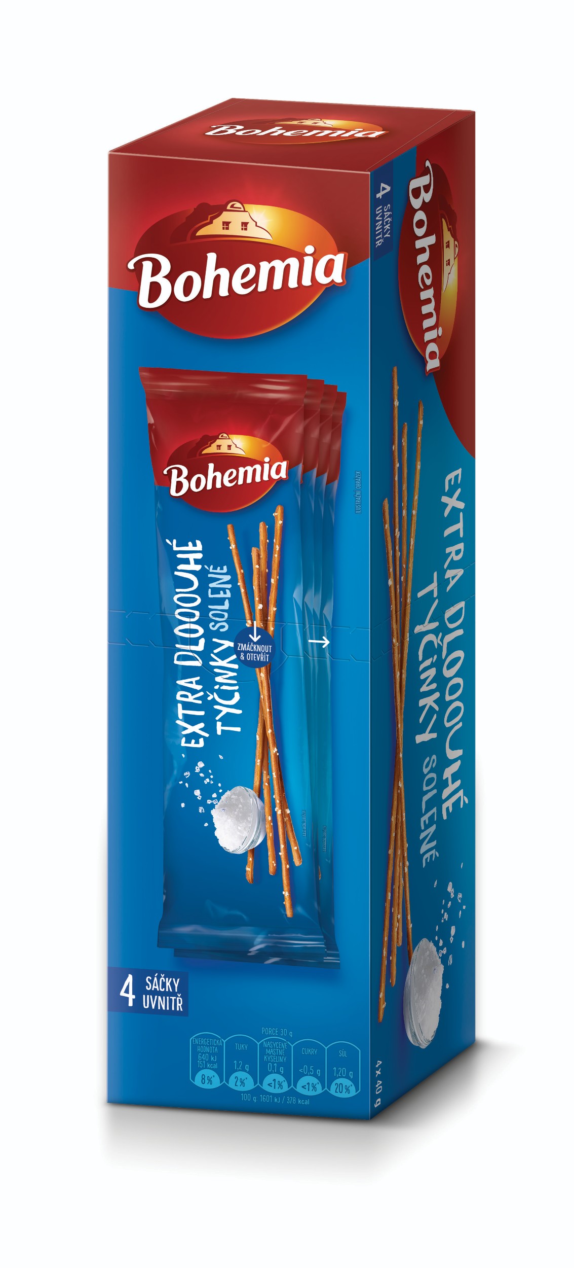 Trvanlivé potraviny - Bohemia Extra Dlooouhé tyčinky Solené 4x40g