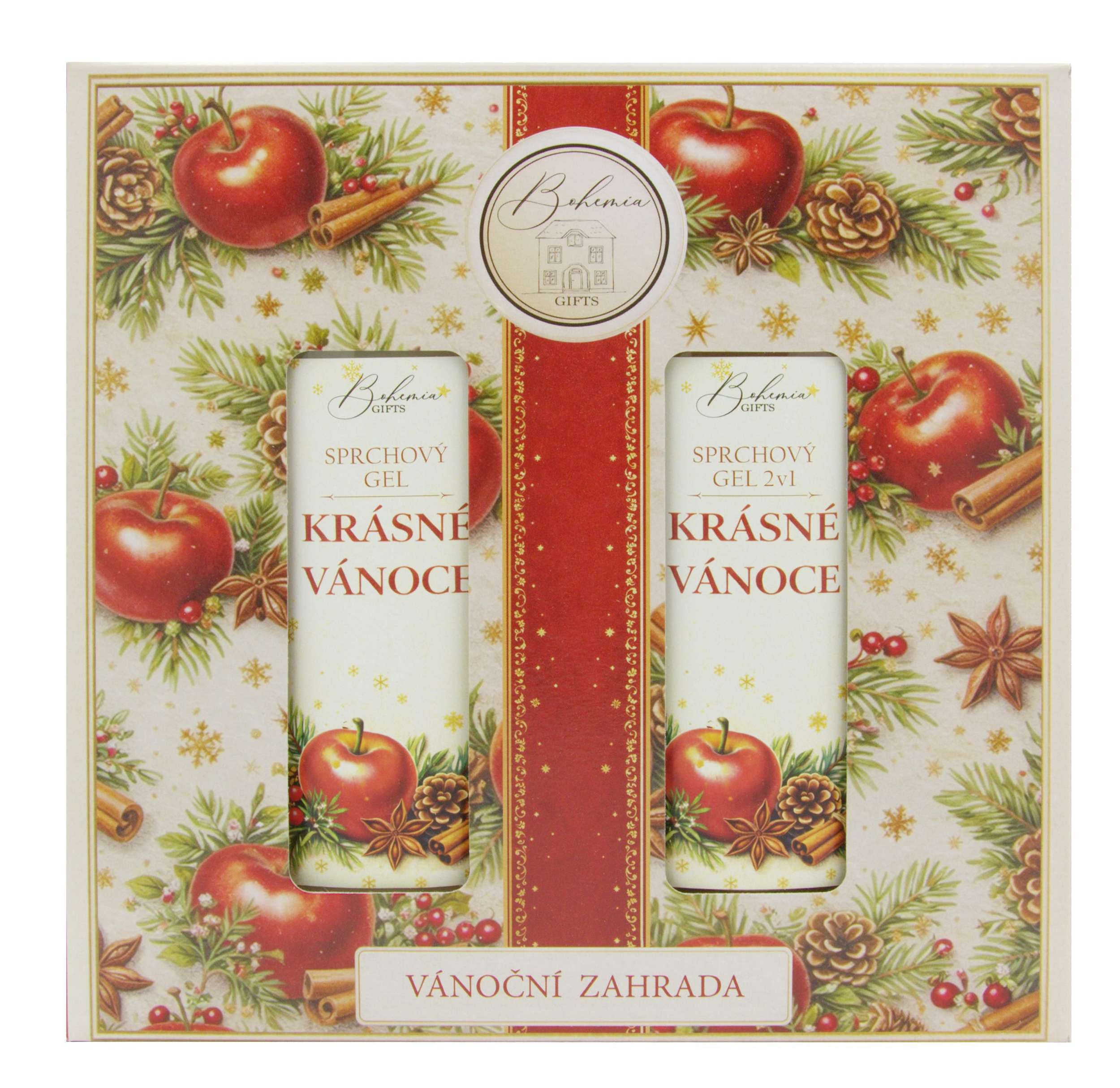 Bohemia Gifts Veselé Vánoce sprchový gel 250 ml a vlasový šampon 250 ml