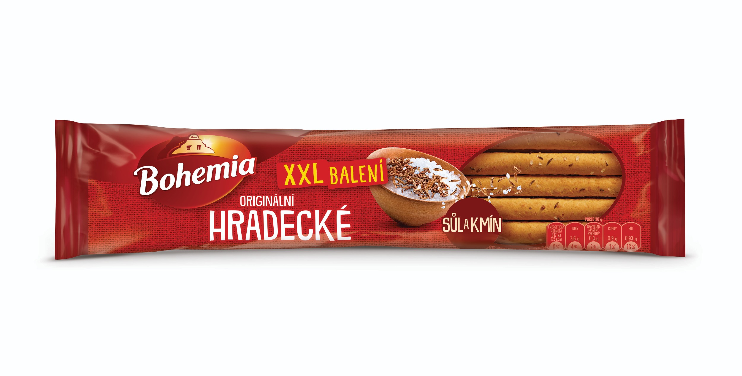 Trvanlivé potraviny - Bohemia Hradecké tyčinky Kmín a Sůl 125g