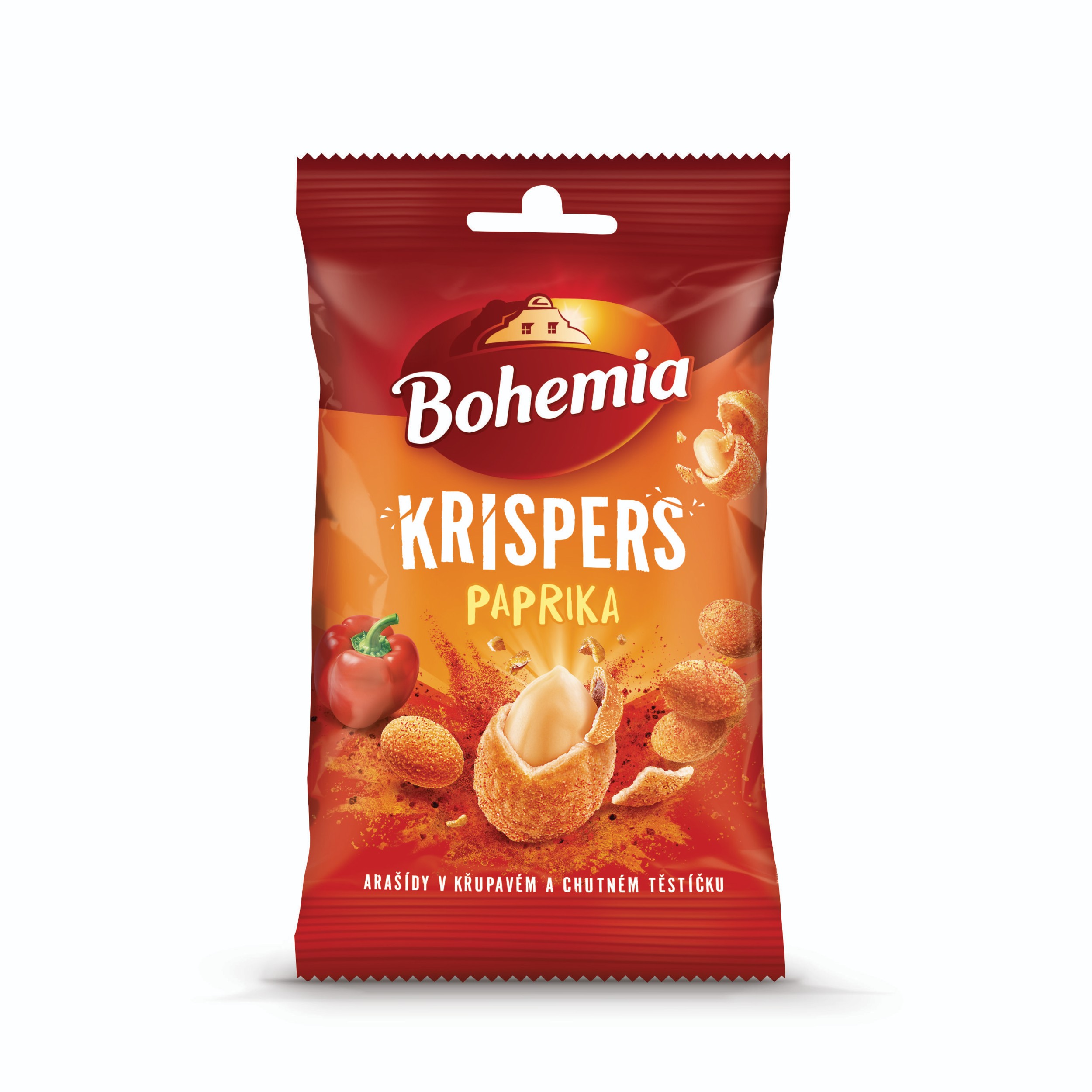 Trvanlivé potraviny - Bohemia Krispers oříšky  Paprika 60g