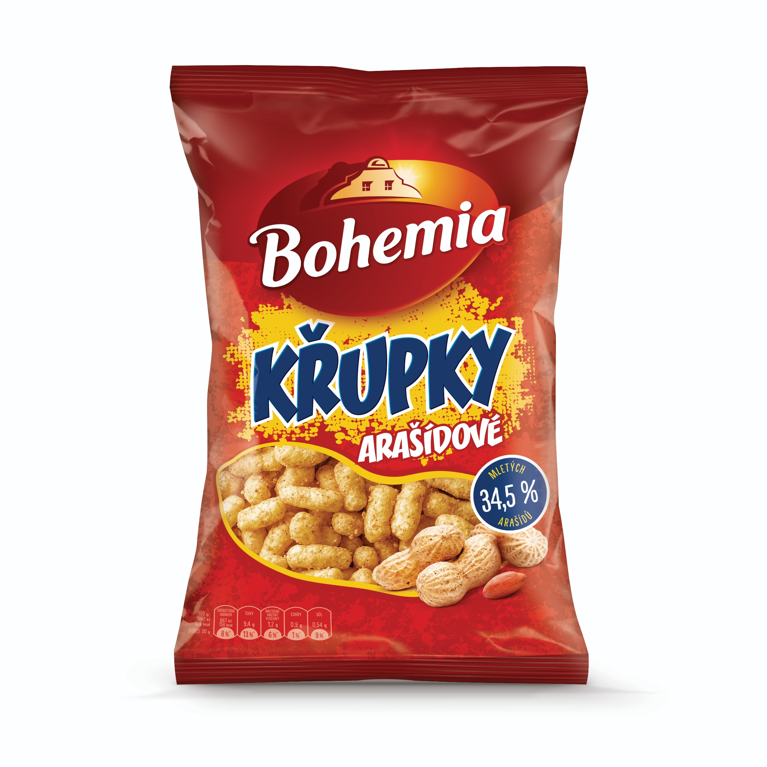 Trvanlivé potraviny - Bohemia Křupky arašídové 200 g