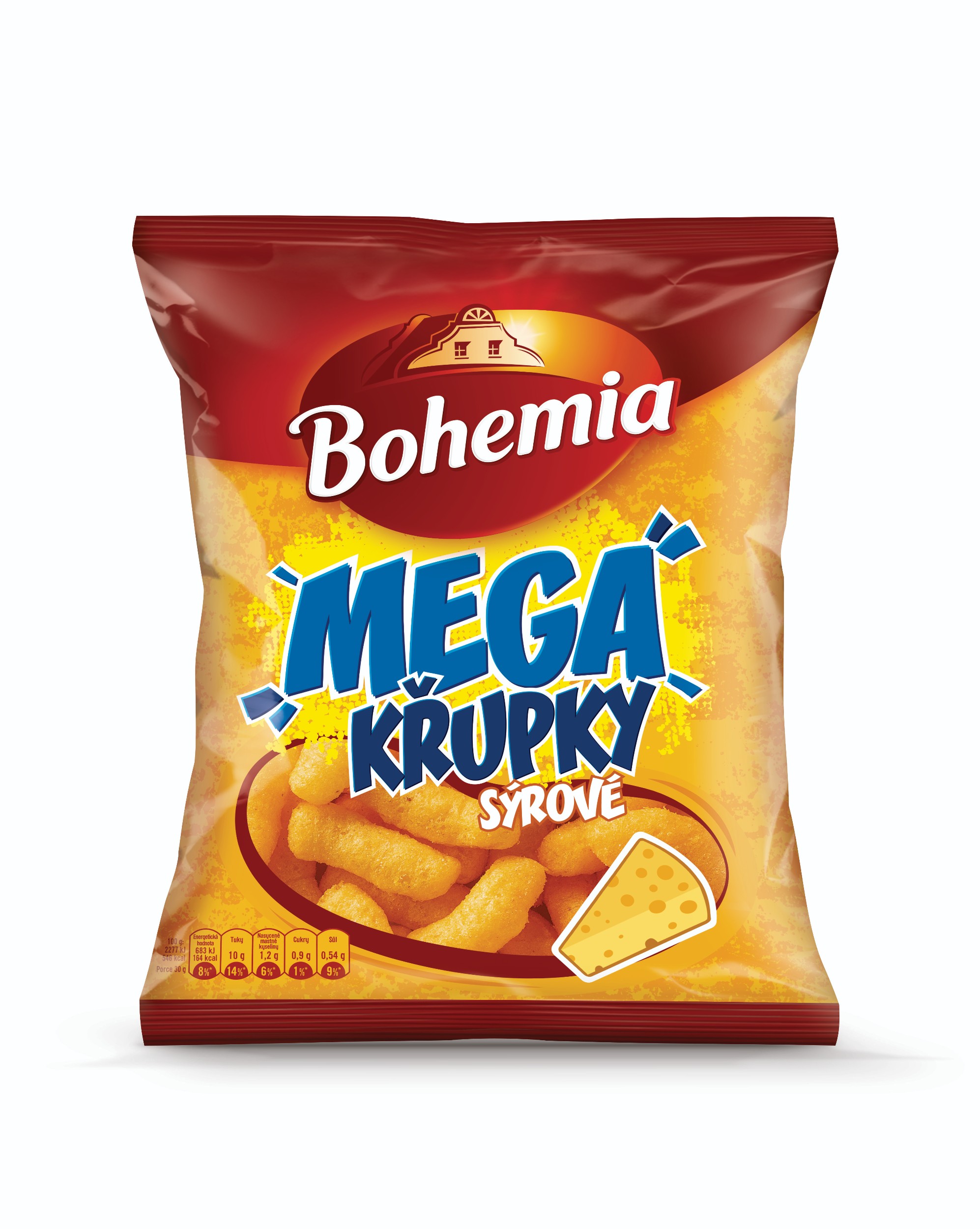 Trvanlivé potraviny - Bohemia MEGA křupky sýrové 150g