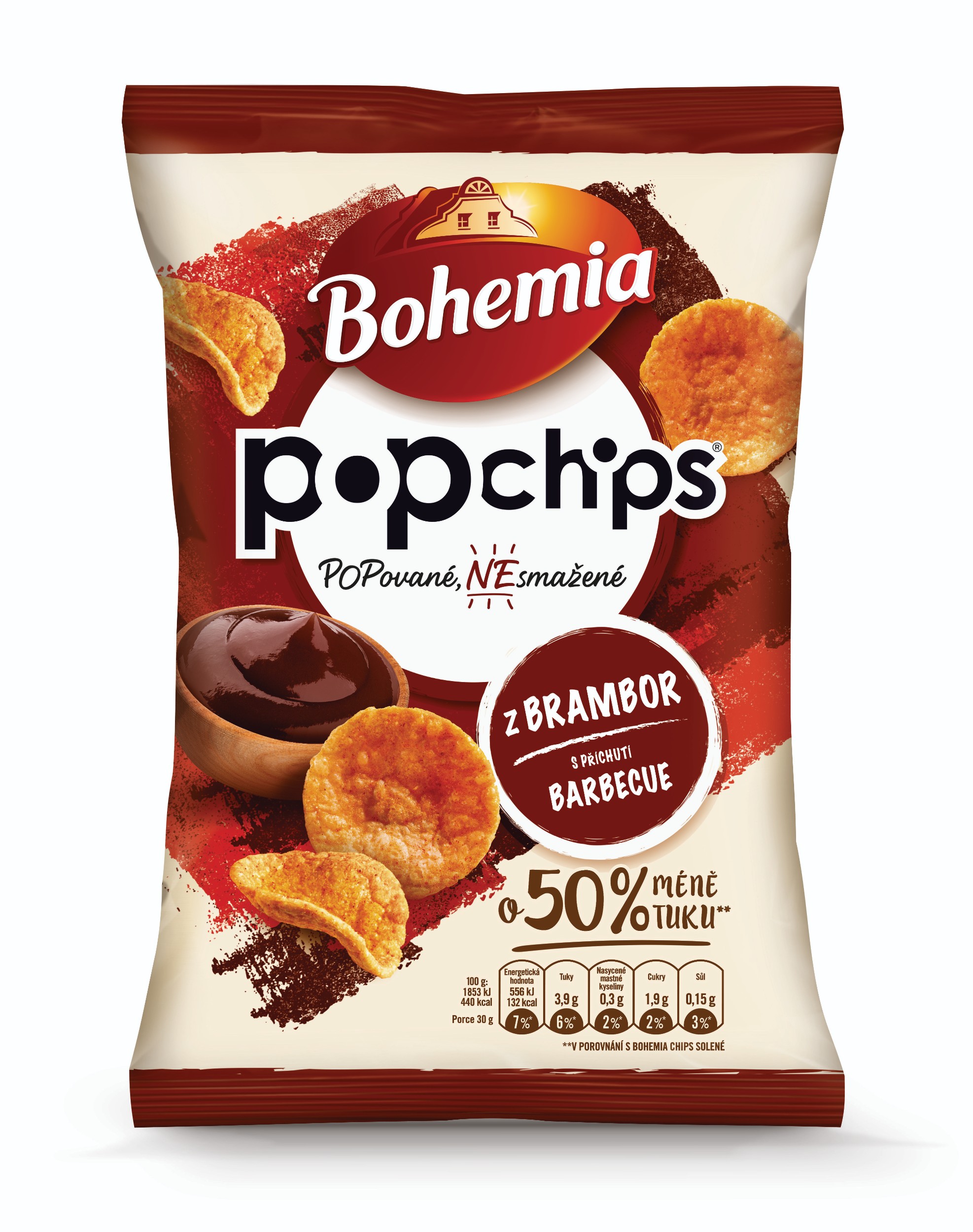Trvanlivé potraviny - Bohemia PopChips s příchutí Barbecue 65g