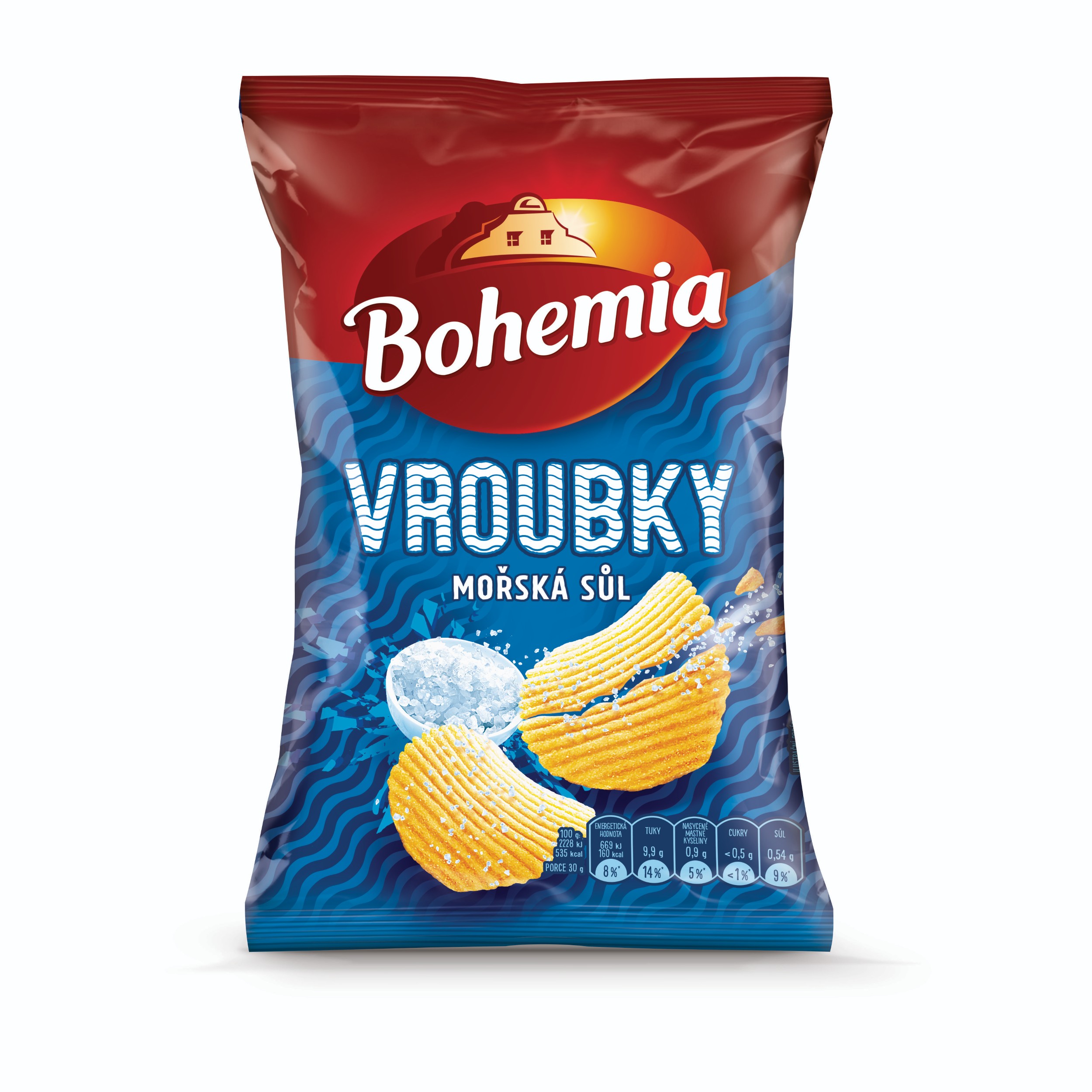 Trvanlivé potraviny - Bohemia Vroubky mořská sůl 55g