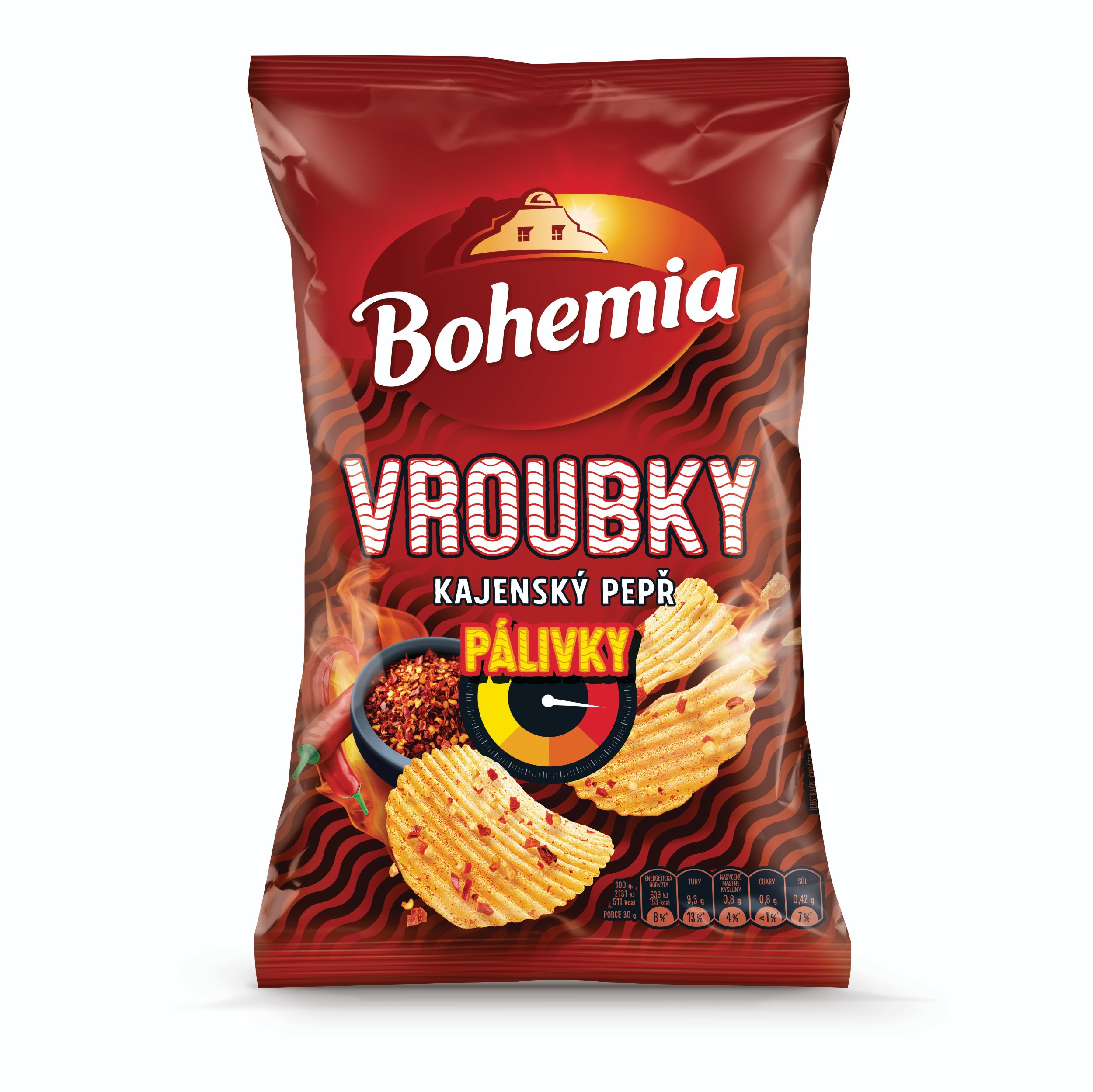 Trvanlivé potraviny - Bohemia Vroubky PÁLIVKY Kajenský pepř 120g
