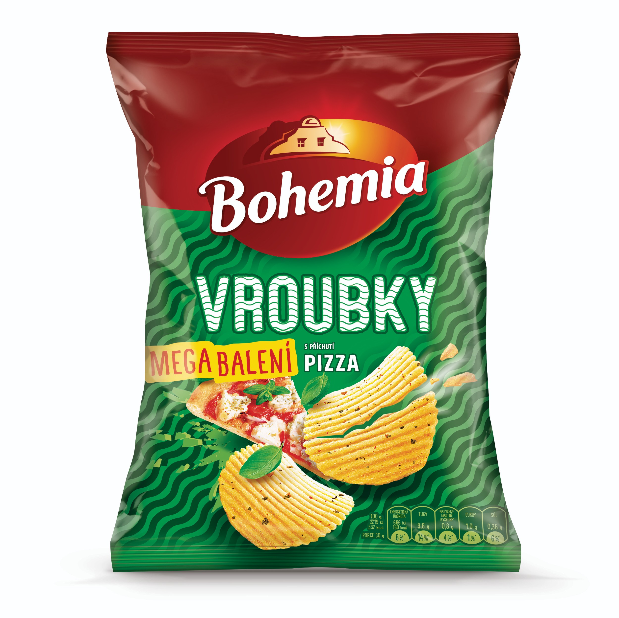 Trvanlivé potraviny - Bohemia Vroubky pizza 190g