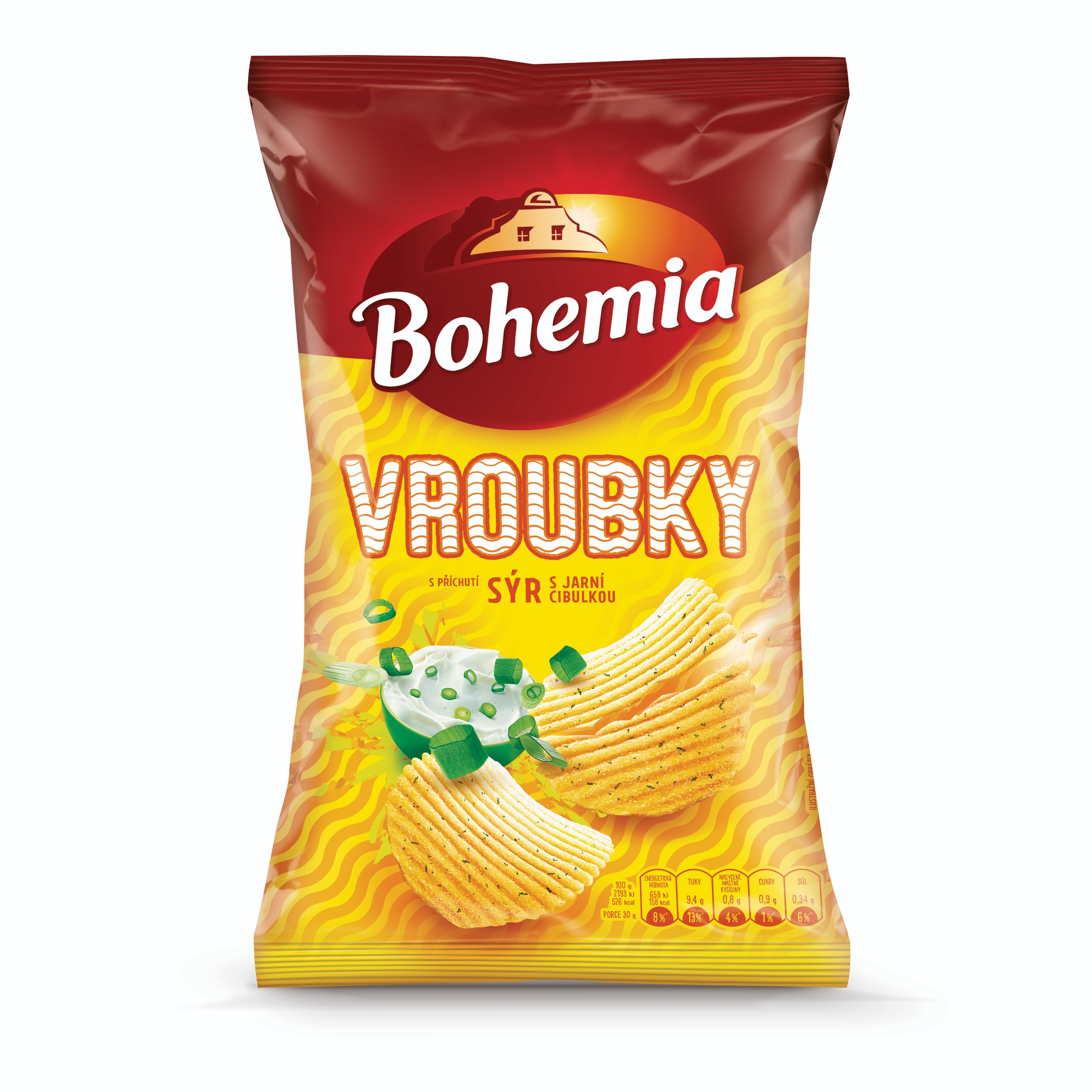 Trvanlivé potraviny - Bohemia Vroubky sýr s jarní cibulkou 120g