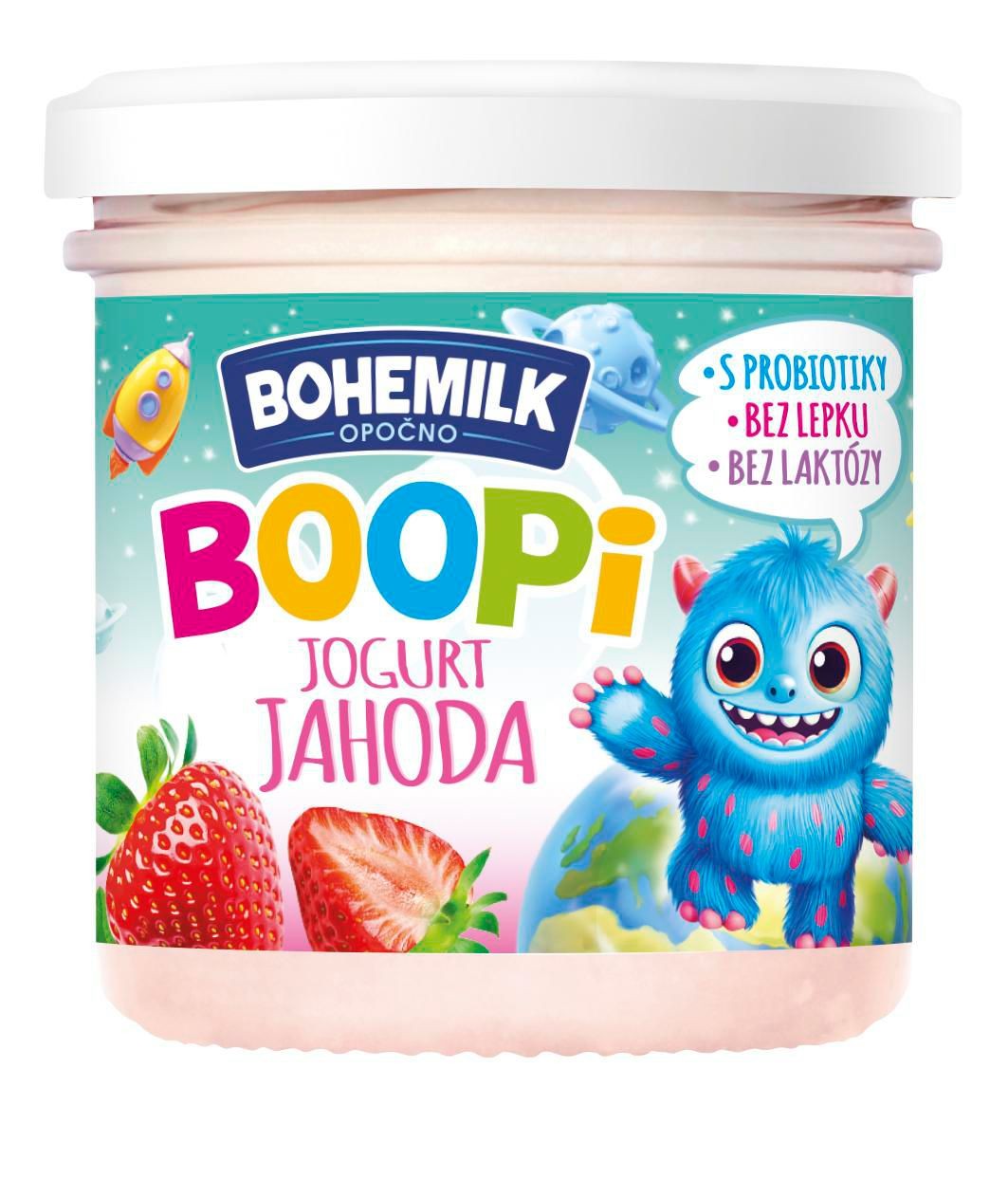 Mléčné a chlazené - Bohemilk Boopi jogurt jahoda, 150 g