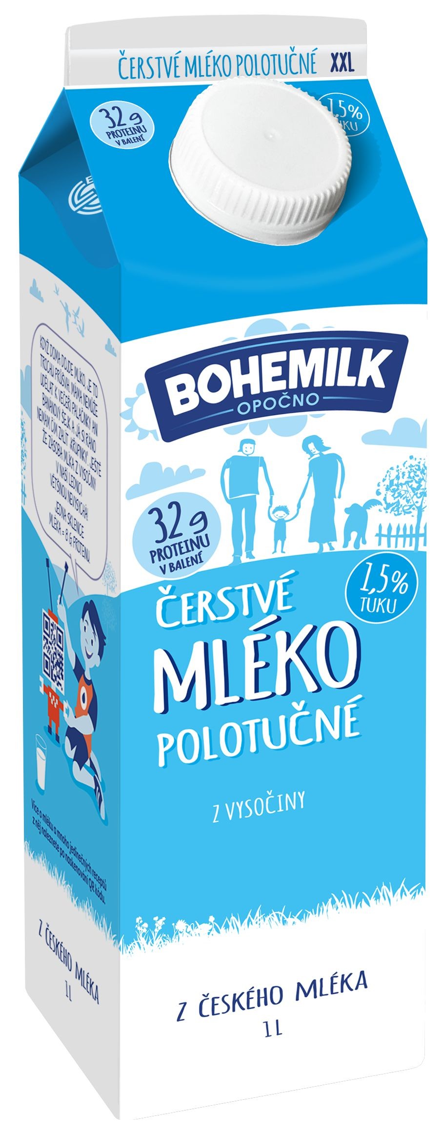 Mléčné a chlazené - Bohemilk Čerstvé mléko 1,5% polotučné 1 l