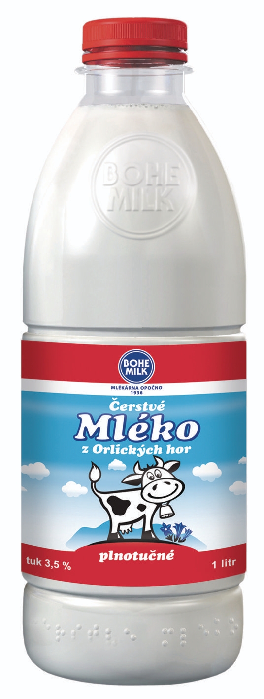 Mléčné a chlazené - Bohemilk Čerstvé mléko 3,5% 1 l