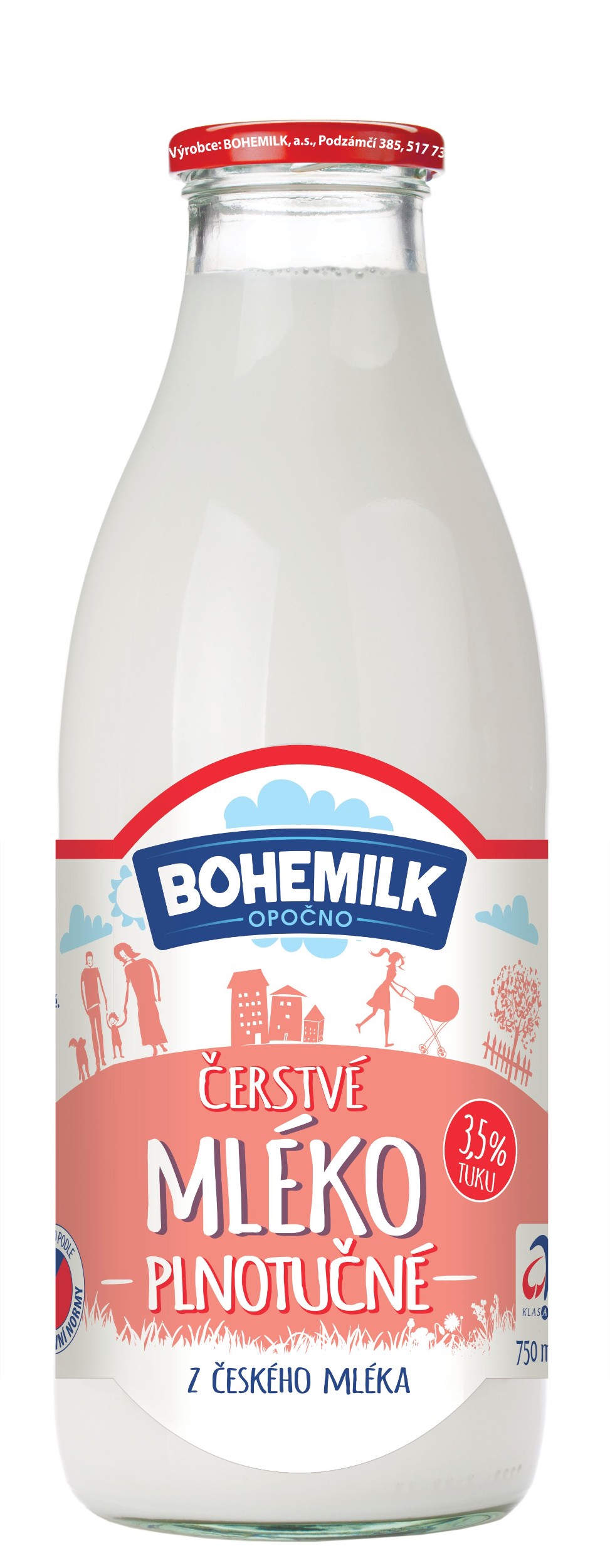 Mléčné a chlazené - Bohemilk Čerstvé mléko 3,5% 750 ml