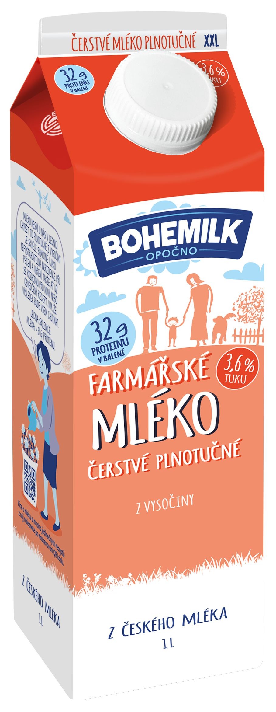 Mléčné a chlazené - Bohemilk Farmářské mléko 3,6% 1 l