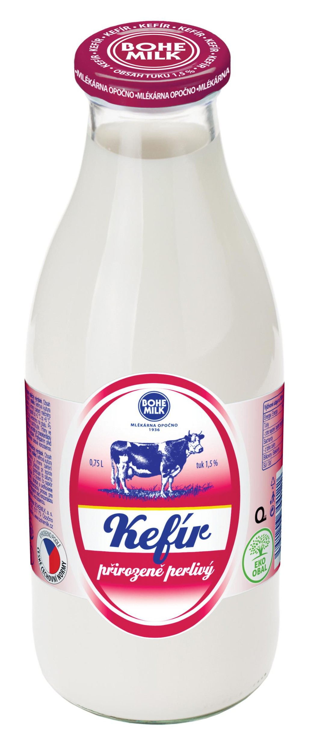 Mléčné a chlazené - Bohemilk Kefír 1,5% 750 ml