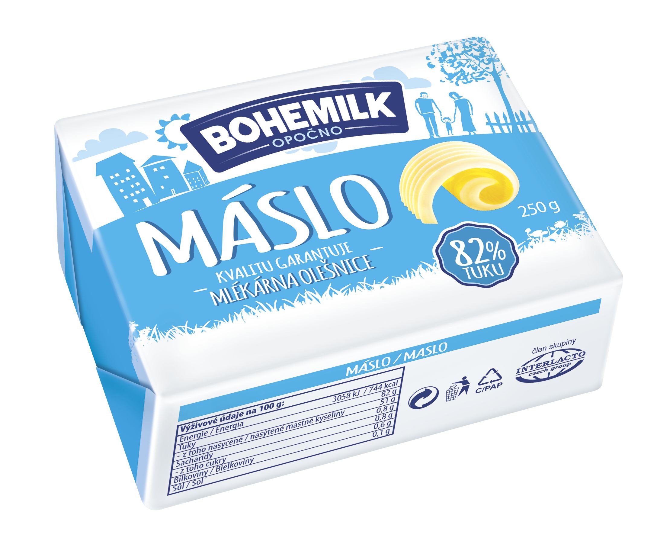 Mléčné a chlazené - Bohemilk máslo 250g